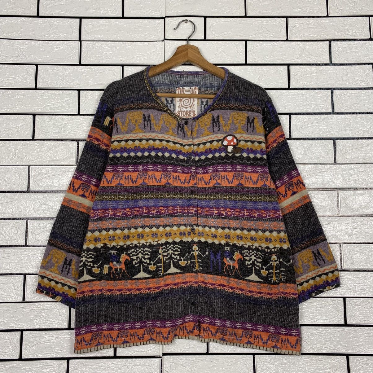 Hysteric Glamour 📌Cardigan Jacket Design Navajo Native Drug Store Japan Size US M / EU 48-50 / 2 - 2 Thumbnail