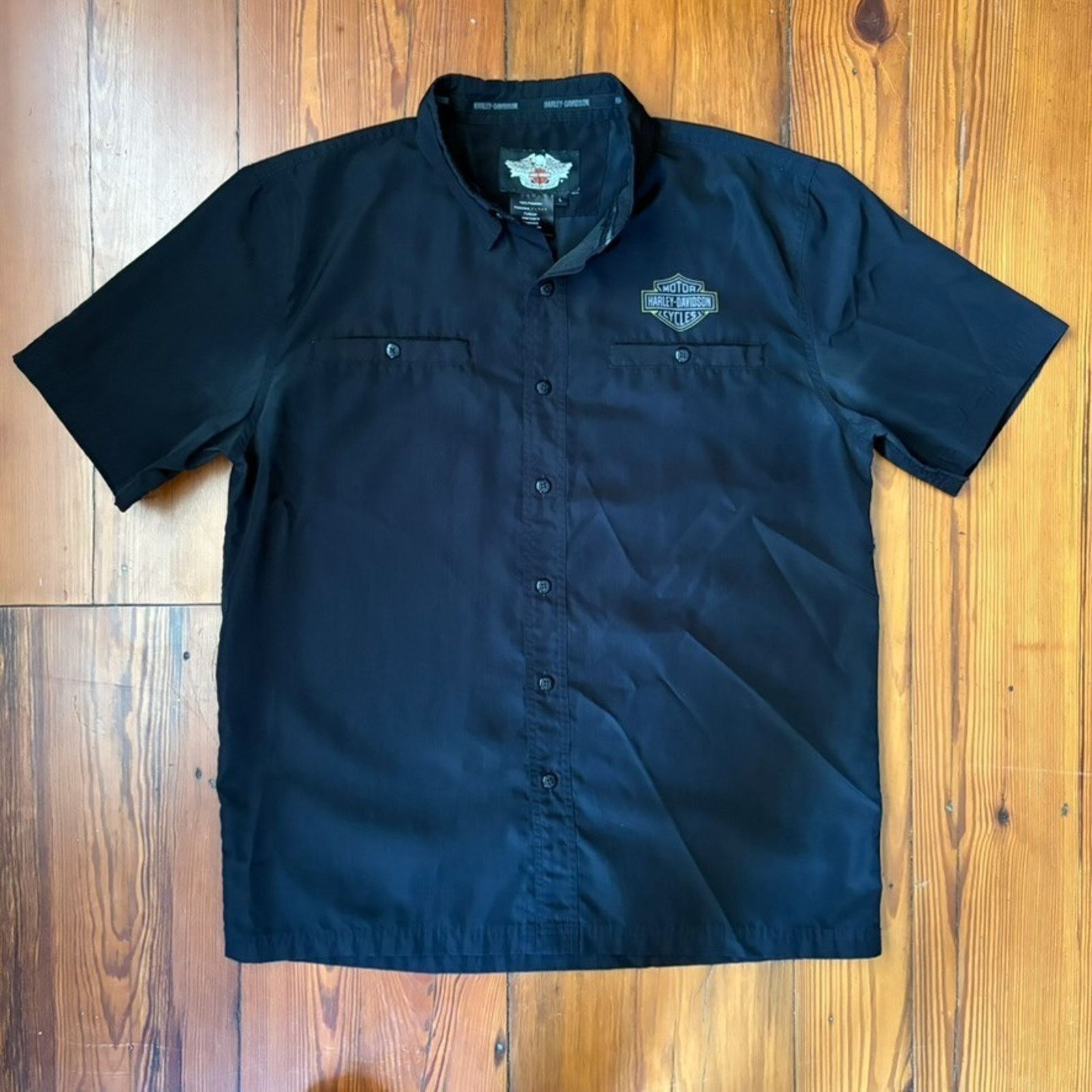 Harley Davidson × Vintage Vintage Harley Davidson Button Up Shirt Men's Size L Size US L / EU 52-54 / 3 - 3 Thumbnail