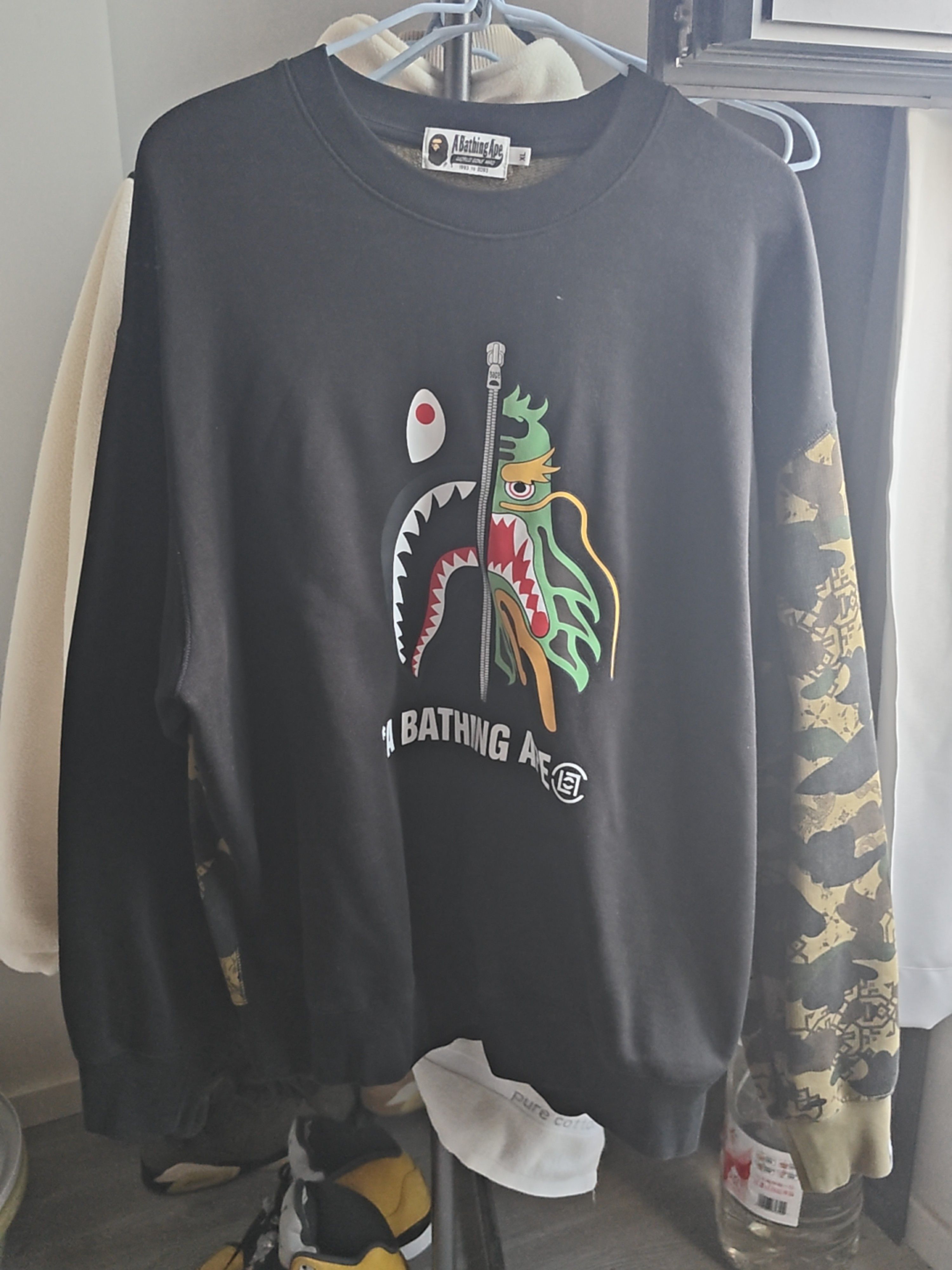 Bape A Bathing Ape x Clot Shark Dragon Sweatshirt Size XL Size US XL / EU 56 / 4 - 1 Thumbnail