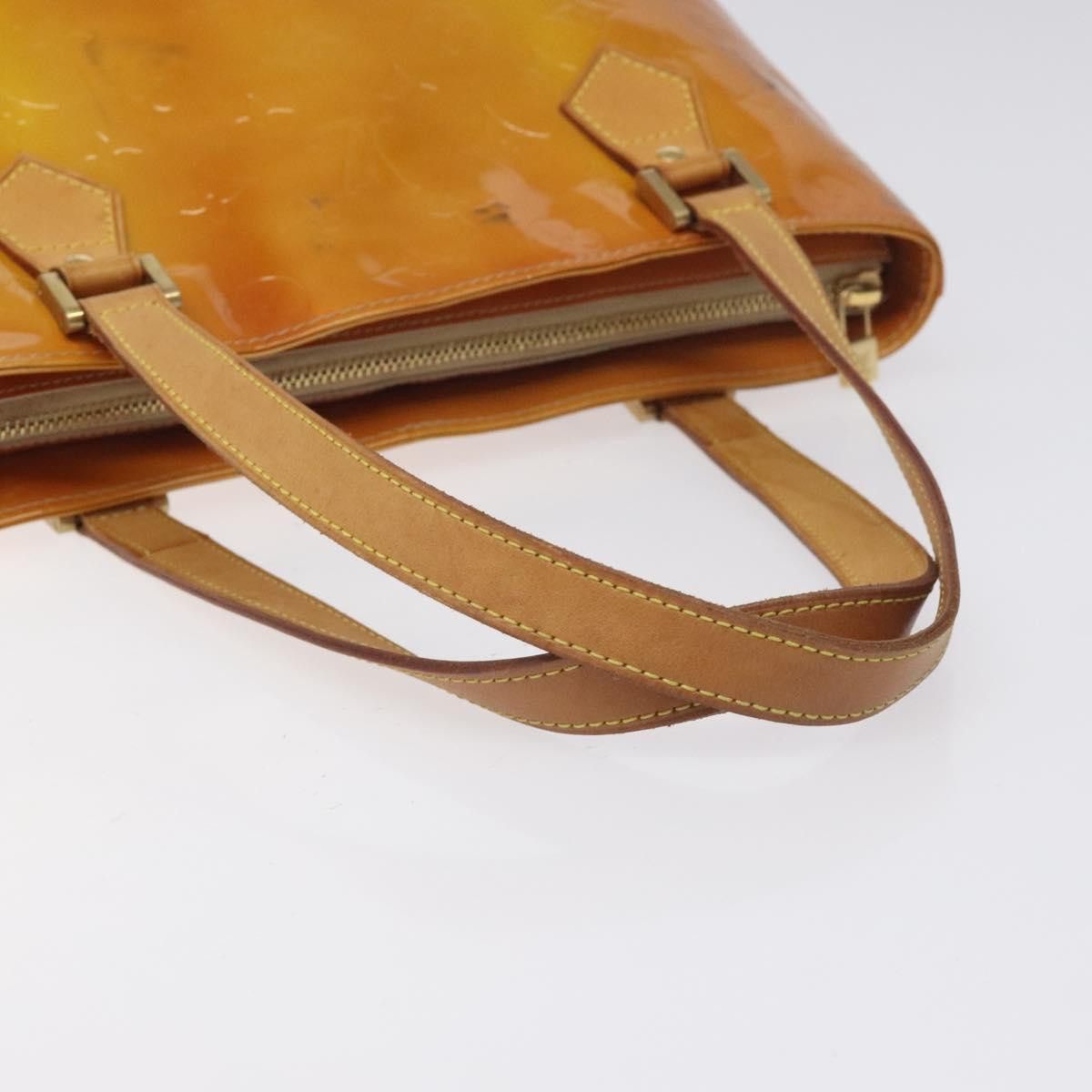 Louis Vuitton LOUIS VUITTON Monogram Vernis Houston Hand Bag Beige M91004 Size ONE SIZE - 7 Thumbnail