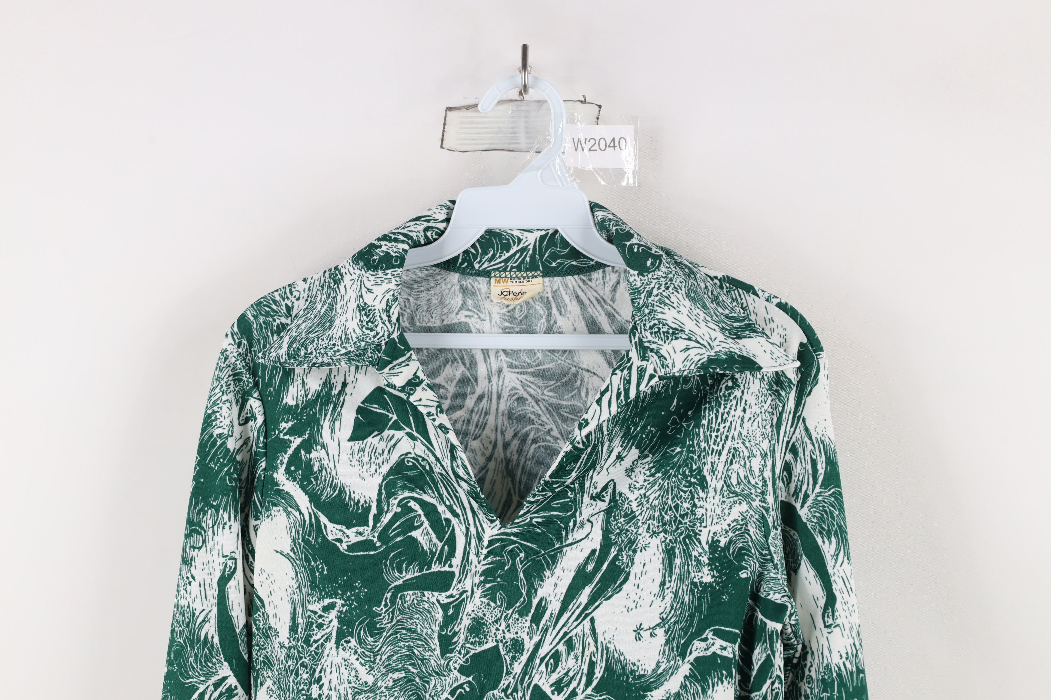 Vintage Vintage 70s Streetwear Goddess Knit Long Sleeve Polo Shirt Size L / US 10 / IT 46 - 2 Thumbnail