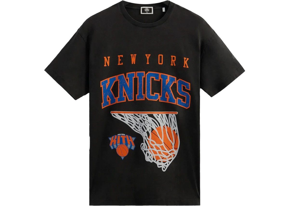 image of Kith For New York Knicks Vintage Tee Black T-Shirt Size Xxl, Men's