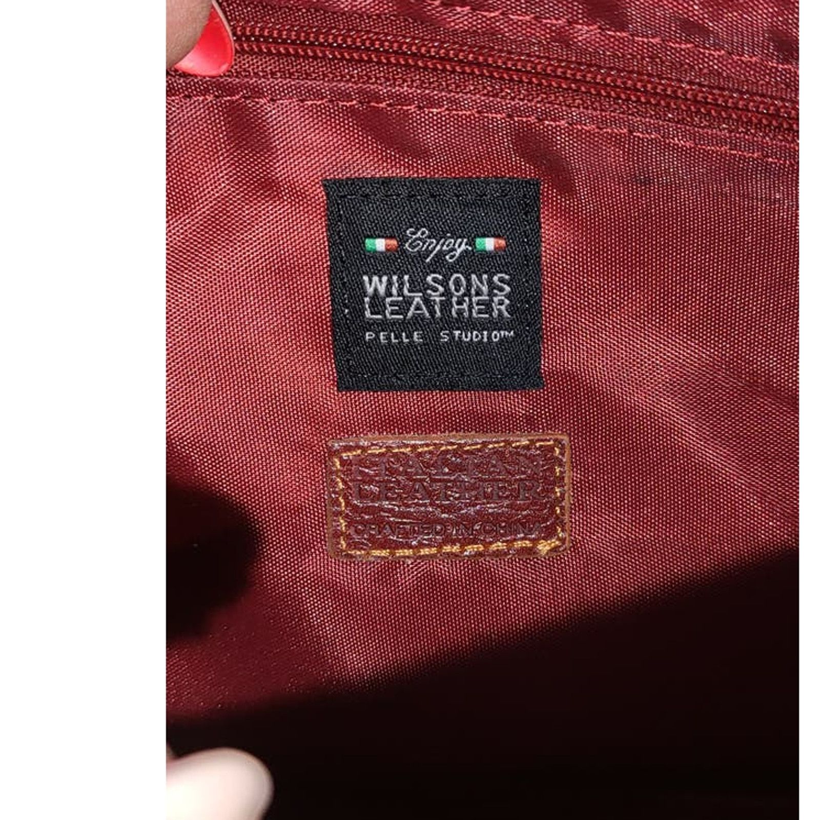 Pelle Pelle Vintage Leather Pelle Studio Maroon Italian Leather Purse Size ONE SIZE - 3 Thumbnail