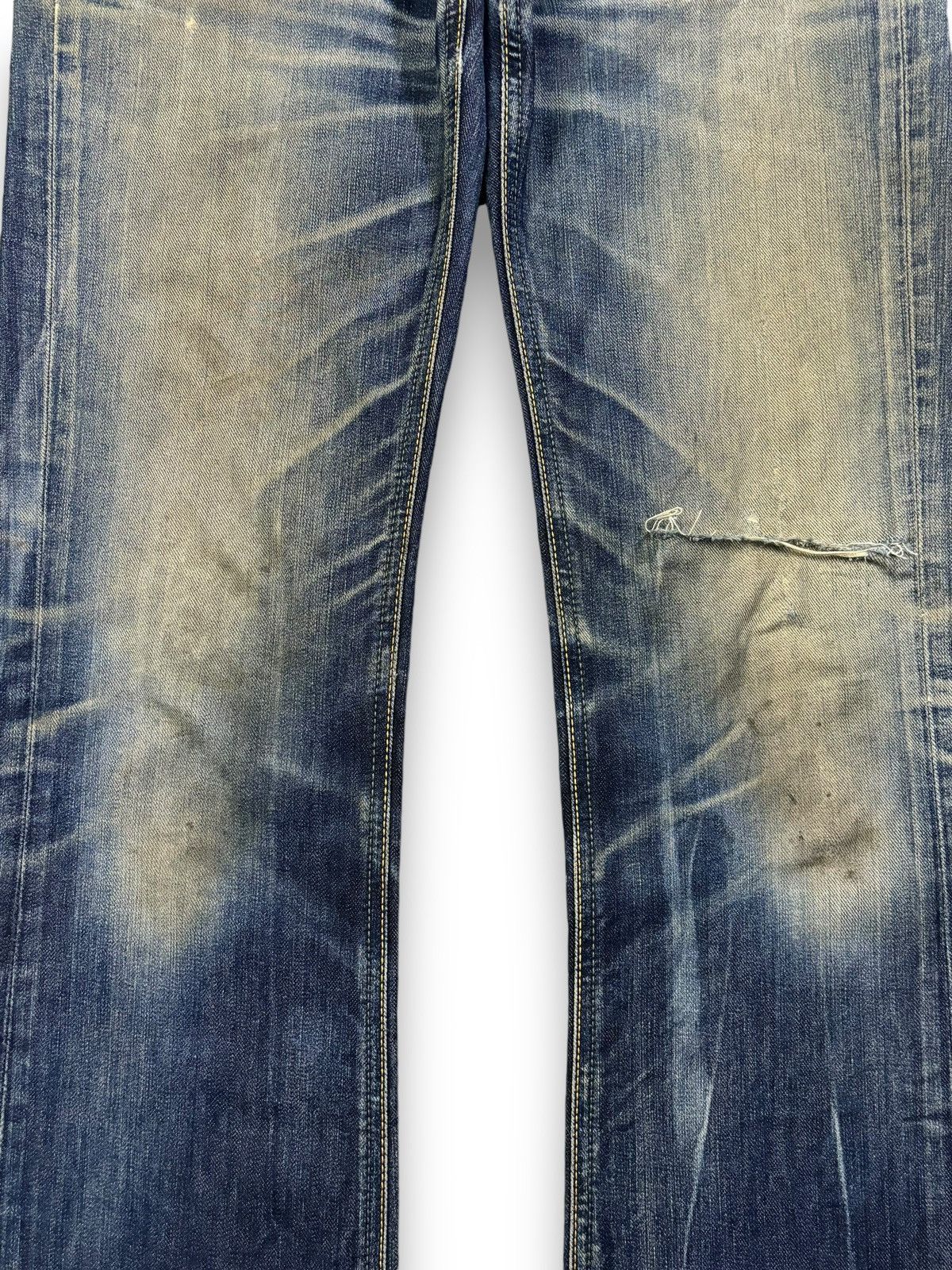 Lee Vintage 90s Lee Riders Mud Wash Flare Distressed Jeans Size US 30 / EU 46 - 6 Thumbnail