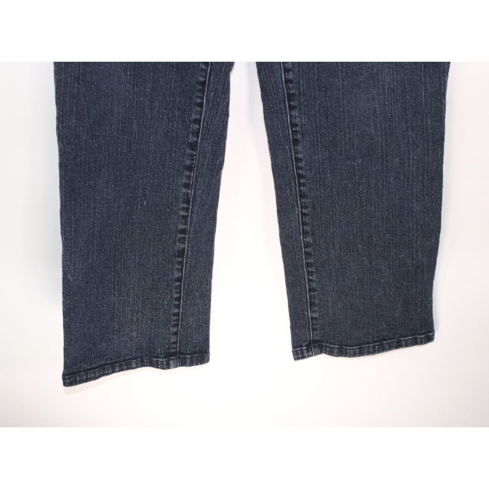 Vintage Fashion Bug Jeans Women 14P Plus High Rise Stretch Straight Dark Wash Black 27in Inseam Womens Size 30" / US 8 / IT 44 - 2 Thumbnail