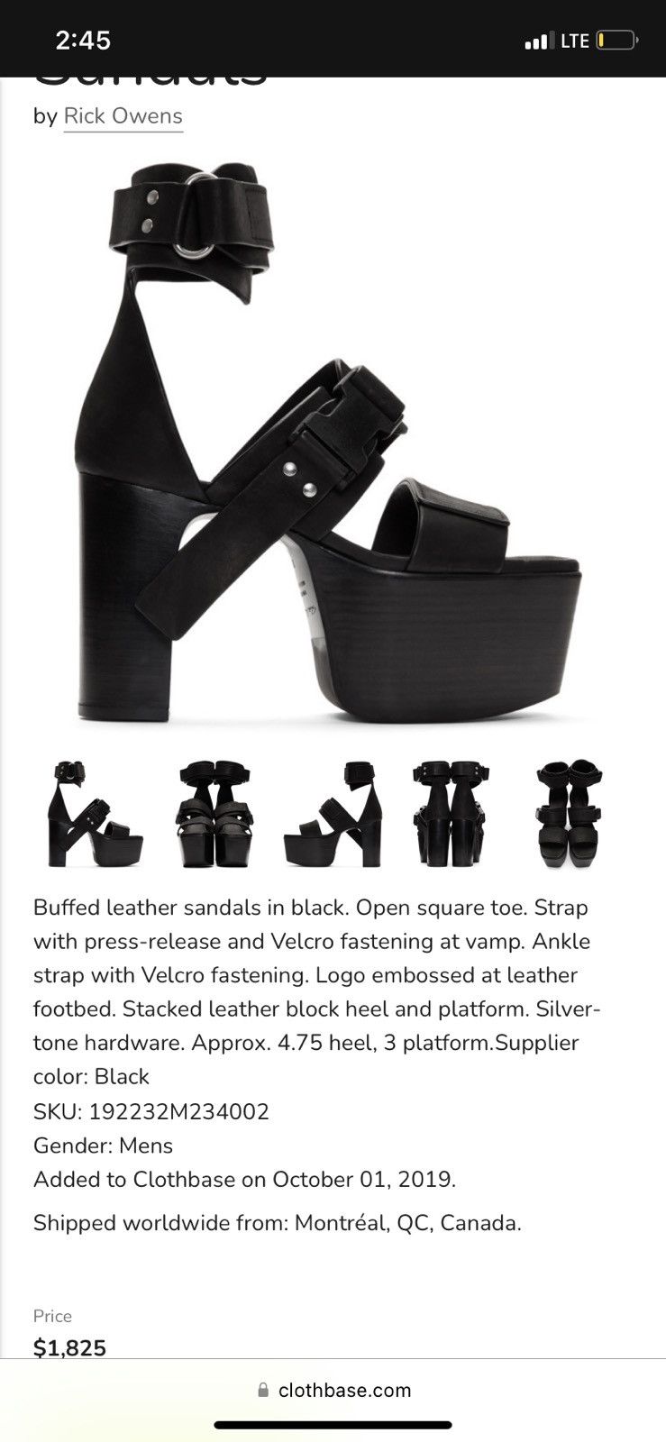 Rick Owens Rick Owens Kiss ankle strap platform heels Size US 8.5 / IT 38.5 - 15 Thumbnail