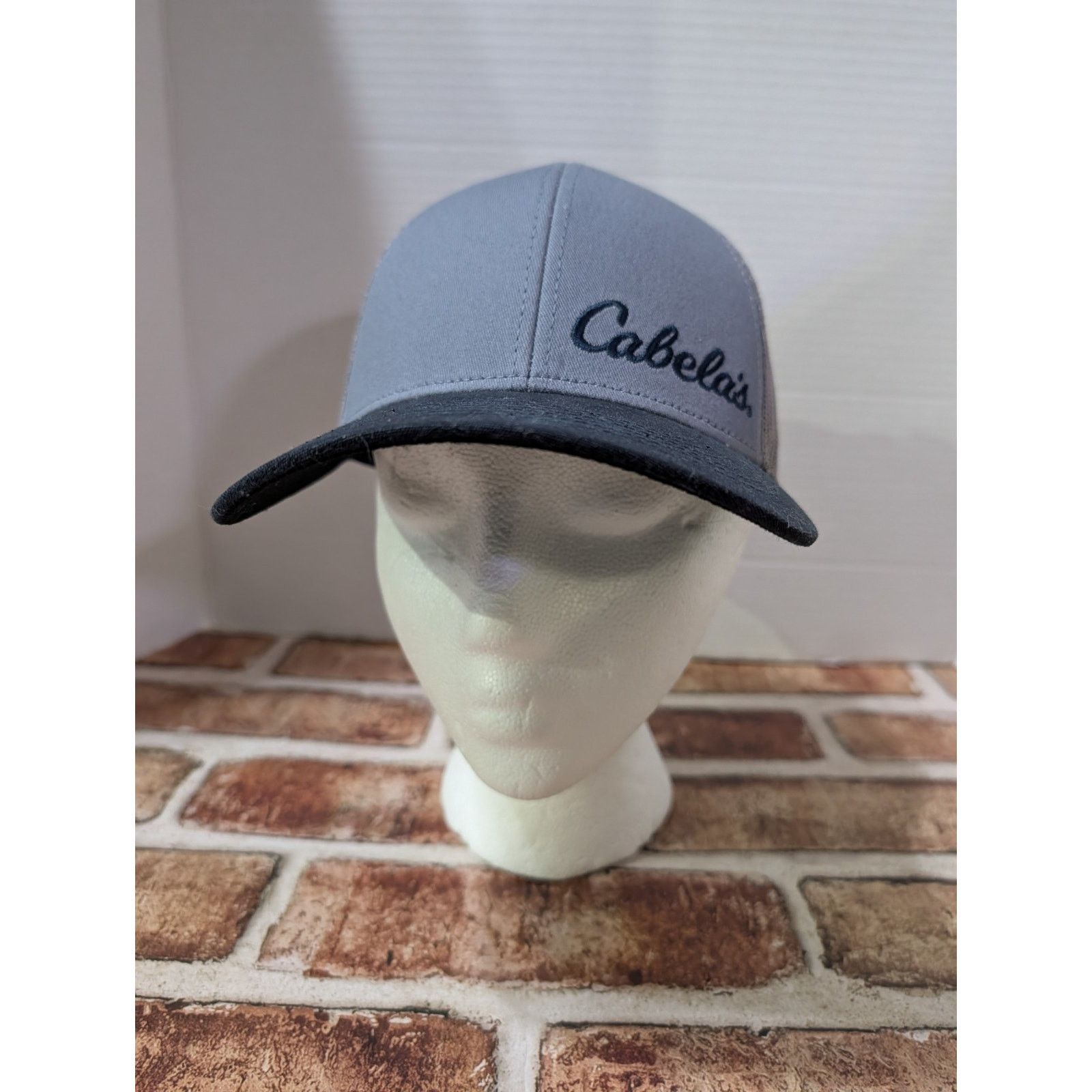 Cabelas Cabela's Ball Cap Hat OSFM Gray Adjustable Mesh Back Snap Size ONE SIZE - 1 Thumbnail