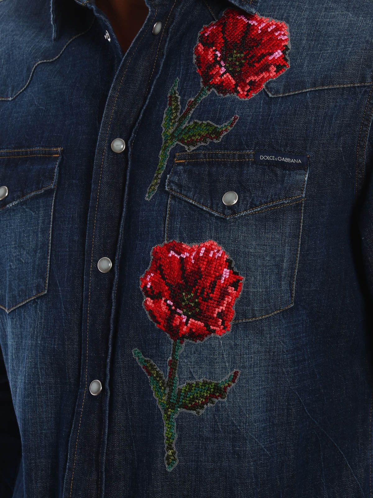 Dolce & Gabbana o1y0125 Denim Shirt in Blue Size US S / EU 44-46 / 1 - 4 Thumbnail