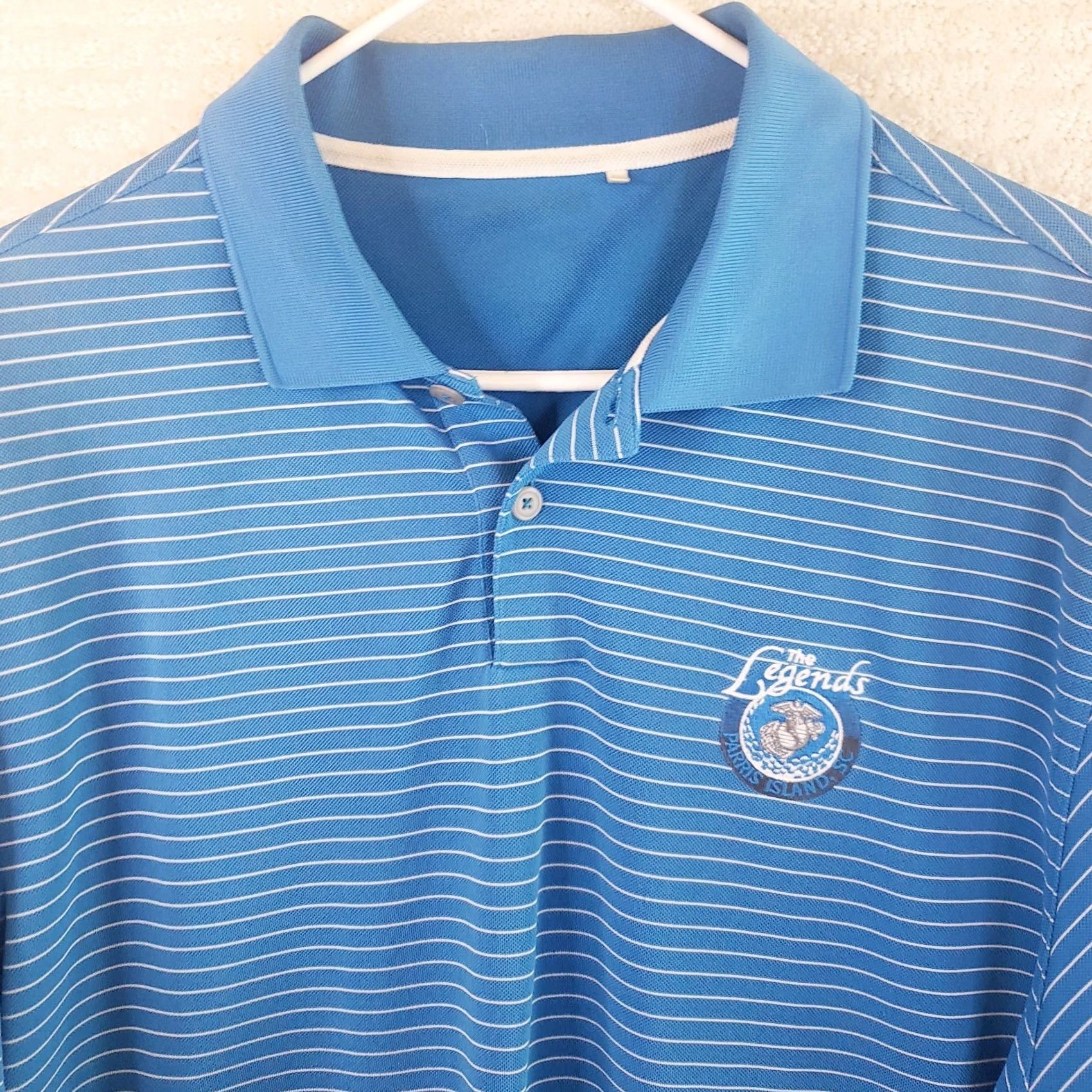 Adidas Adidas Legends Golf Course Parris Island Golf Polo Shirt Mens Size L Blue Size US L / EU 52-54 / 3 - 3 Thumbnail