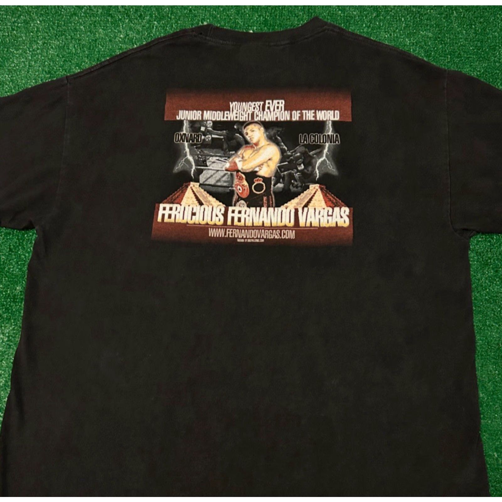 Vintage VINTAGE Oscar De La Hoya Boxing Vs Fernando Vargas Bad Blood Shirt Mens XL Black 90s Sports Boxing T-Shirt Mauro de la Hoya? Size US XL / EU 56 / 4 - 2 Thumbnail