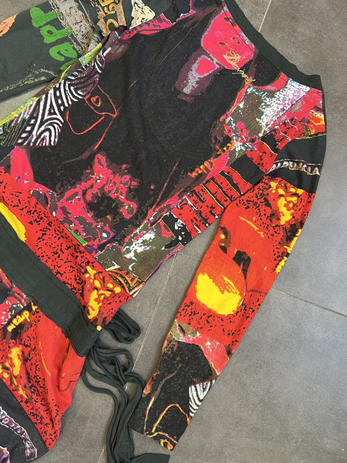 Desigual × Jean Paul Gaultier × Vintage JPG STYLE Desigual Y2K Psychedelic Green Sleeveless Dress Size M / US 6-8 / IT 42-44 - 14 Thumbnail