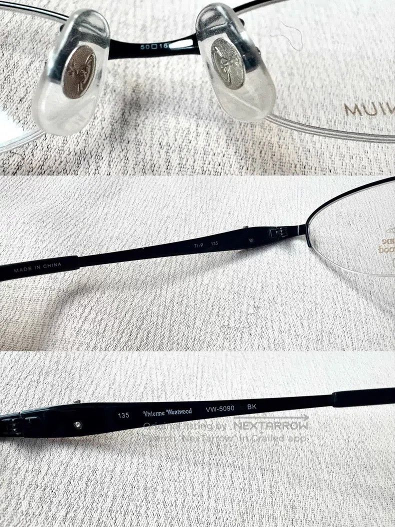 Vivienne Westwood Vivienne Westwood Black Blue Semi-Frame Star Saturn Glasse Size ONE SIZE - 5 Thumbnail