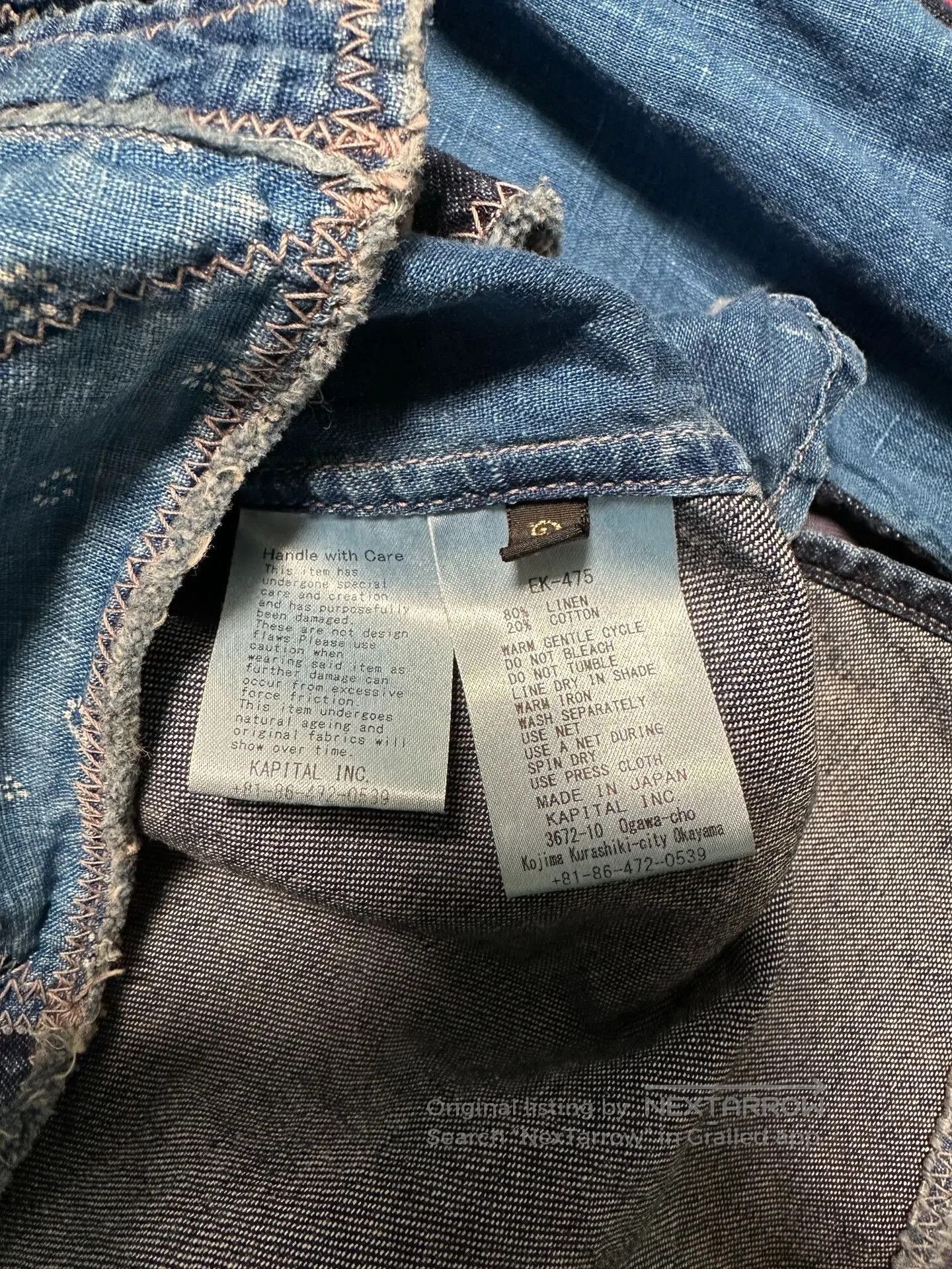 Kapital KAPITAL Blue Dye Patchwork Denim Shirt. Size US M / EU 48-50 / 2 - 5 Thumbnail