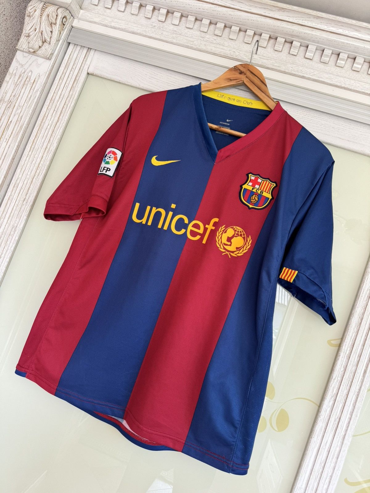 Nike × Vintage Vintage Gudjohnsen #7 Barcelona 2006-2007 Home Soccer Jersey Size US L / EU 52-54 / 3 - 3 Thumbnail