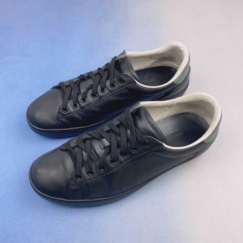 Gucci Gucci Ace Black Fashion Sneakers for Men 0079 Size US 9 / EU 42 - 1 Thumbnail