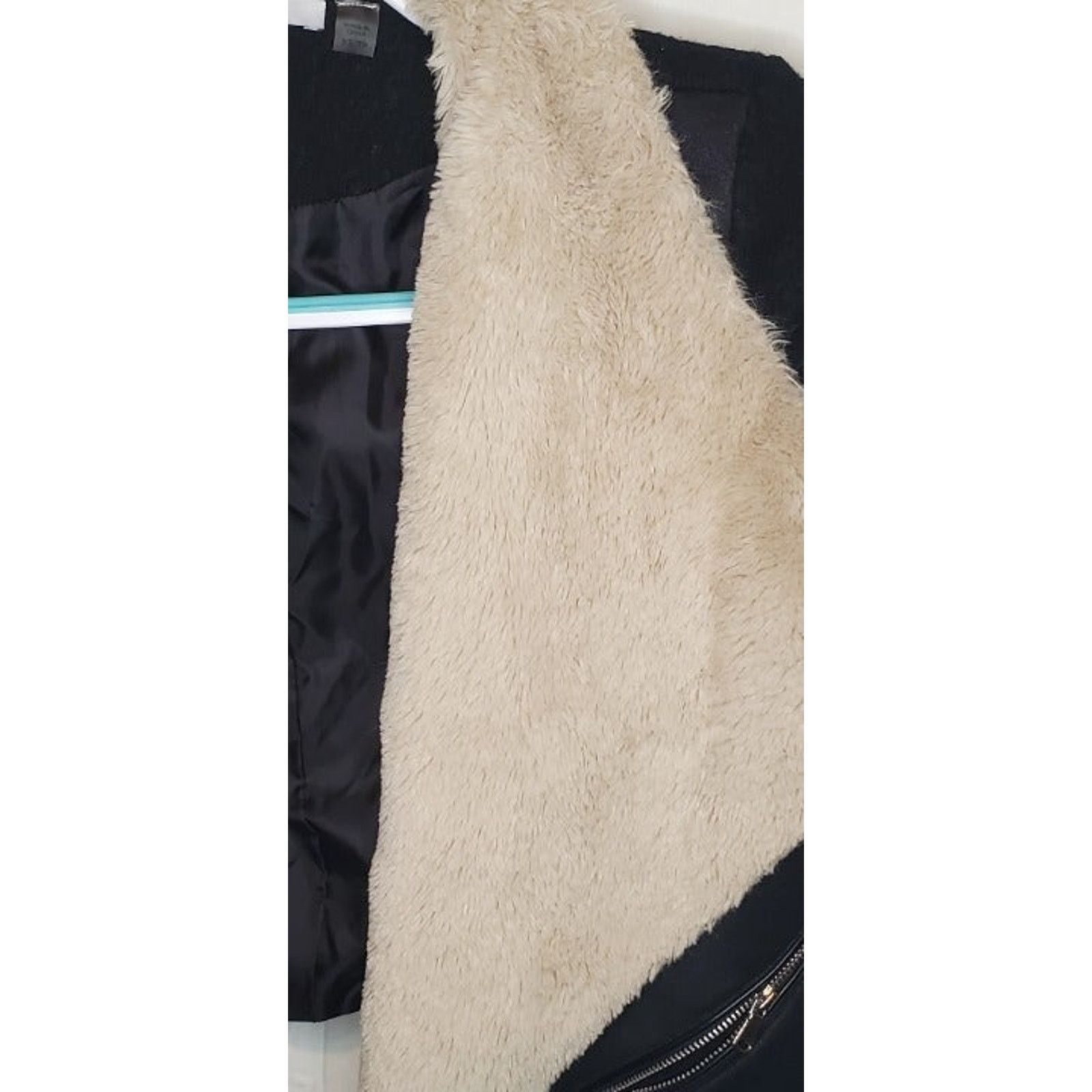 Other DEX Black Wool Sherpa Fur Winter Coat Size XS Size XS / US 0-2 / IT 36-38 - 6 Thumbnail