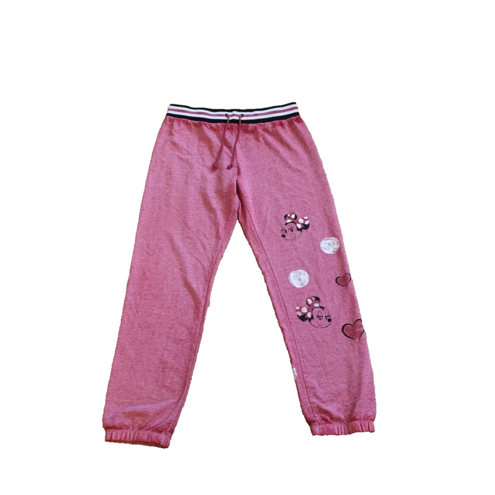 Disney Disney Parks Minnie Joggers Women’s Med Pink Heart Polka Dot Size 30" / US 8 / IT 44 - 1 Thumbnail