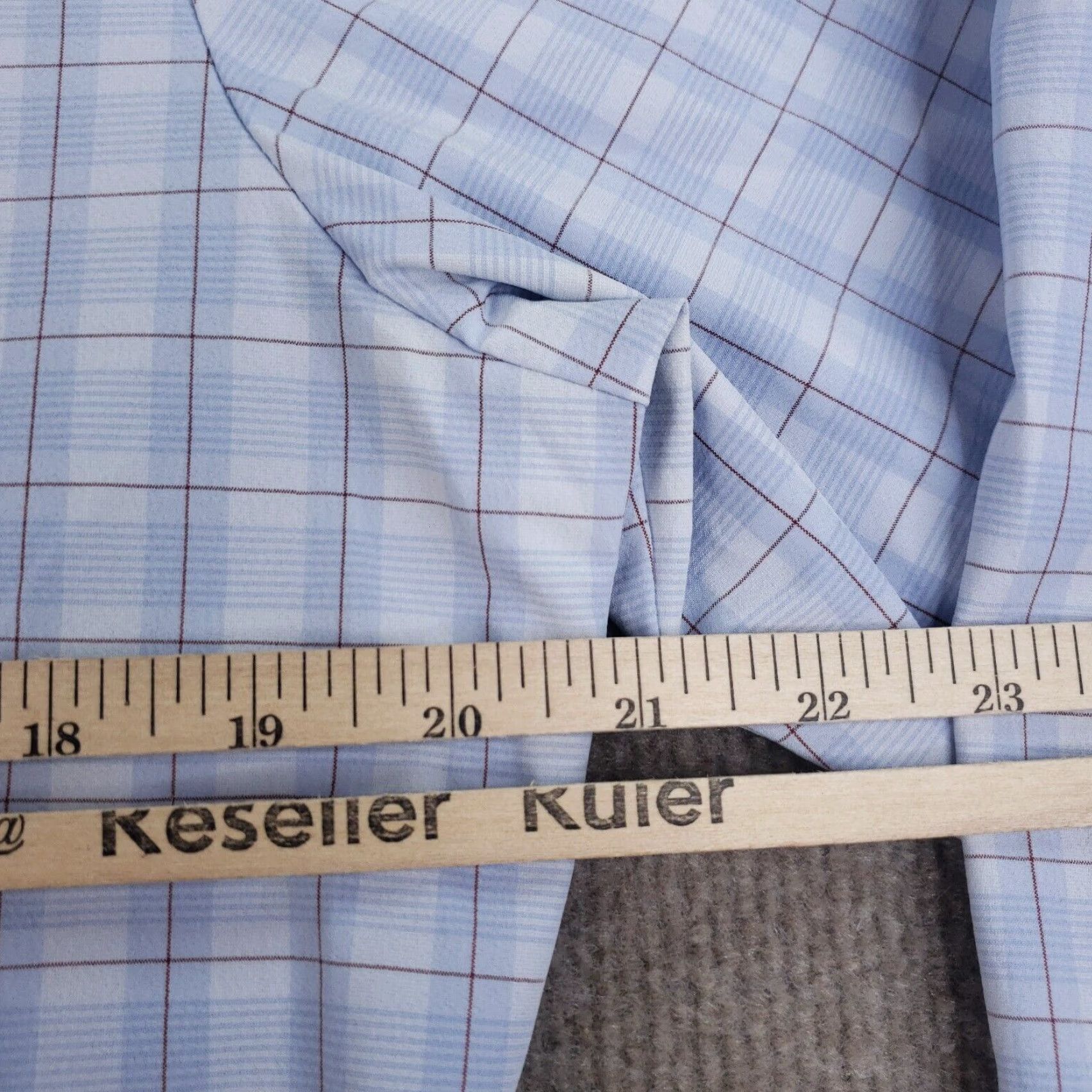 Mizzen+Main Mizzen+Main Shirt Mens Medium Blue Plaid Button-Up Performance Stretch Z Size US M / EU 48-50 / 2 - 3 Thumbnail