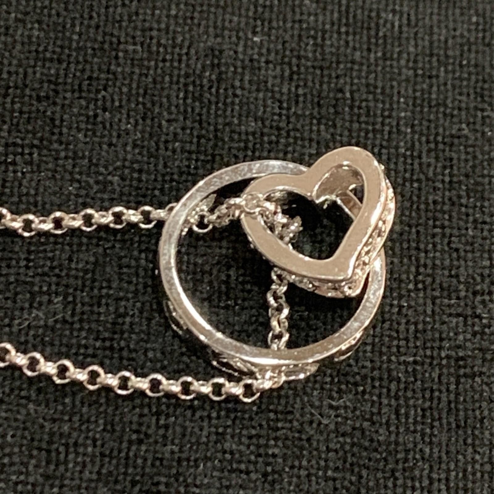 The Unbranded Brand Gorgeous 18k White Gold RGP Necklace And Pendants, Heart Size ONE SIZE - 2 Thumbnail