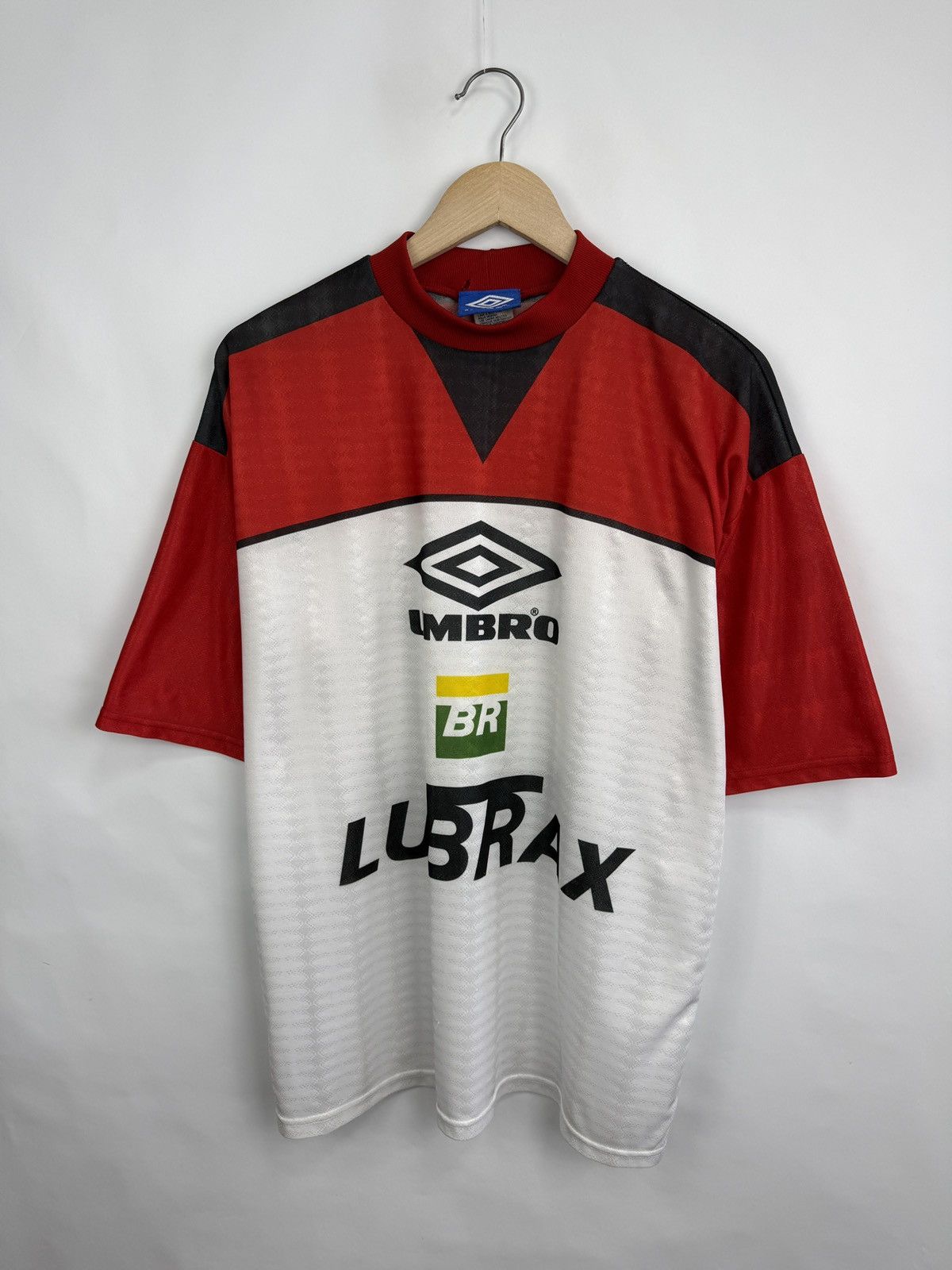 Umbro 🇧🇷 Vintage 90s Umbro C.R. Flamengo Football Training Jersey Size US L / EU 52-54 / 3 - 3 Thumbnail