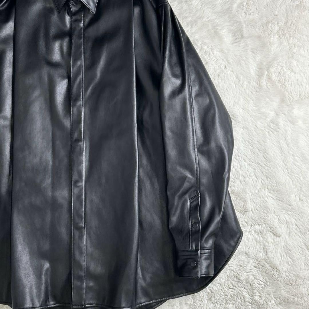 Julius JULIUS 23ss Synthetic Leather Shirt Black 2 Size US M / EU 48-50 / 2 - 4 Thumbnail