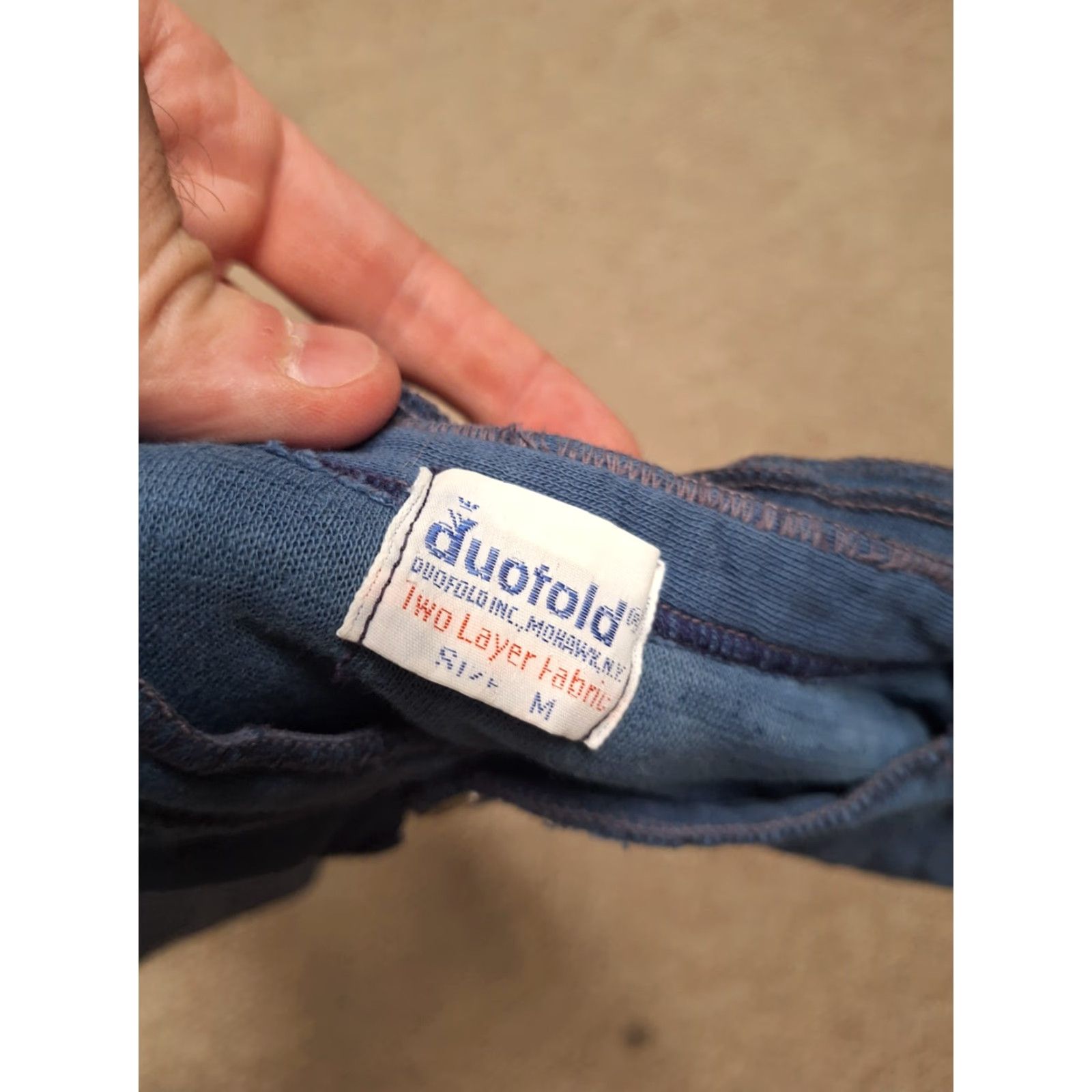 Vintage VINTAGE Duofold Henley Thermal Wool Blue 70s M Long Sleeve Outdoor Hipster Grunge Nirvana Punk Rock Look Mens Size US M / EU 48-50 / 2 - 2 Thumbnail