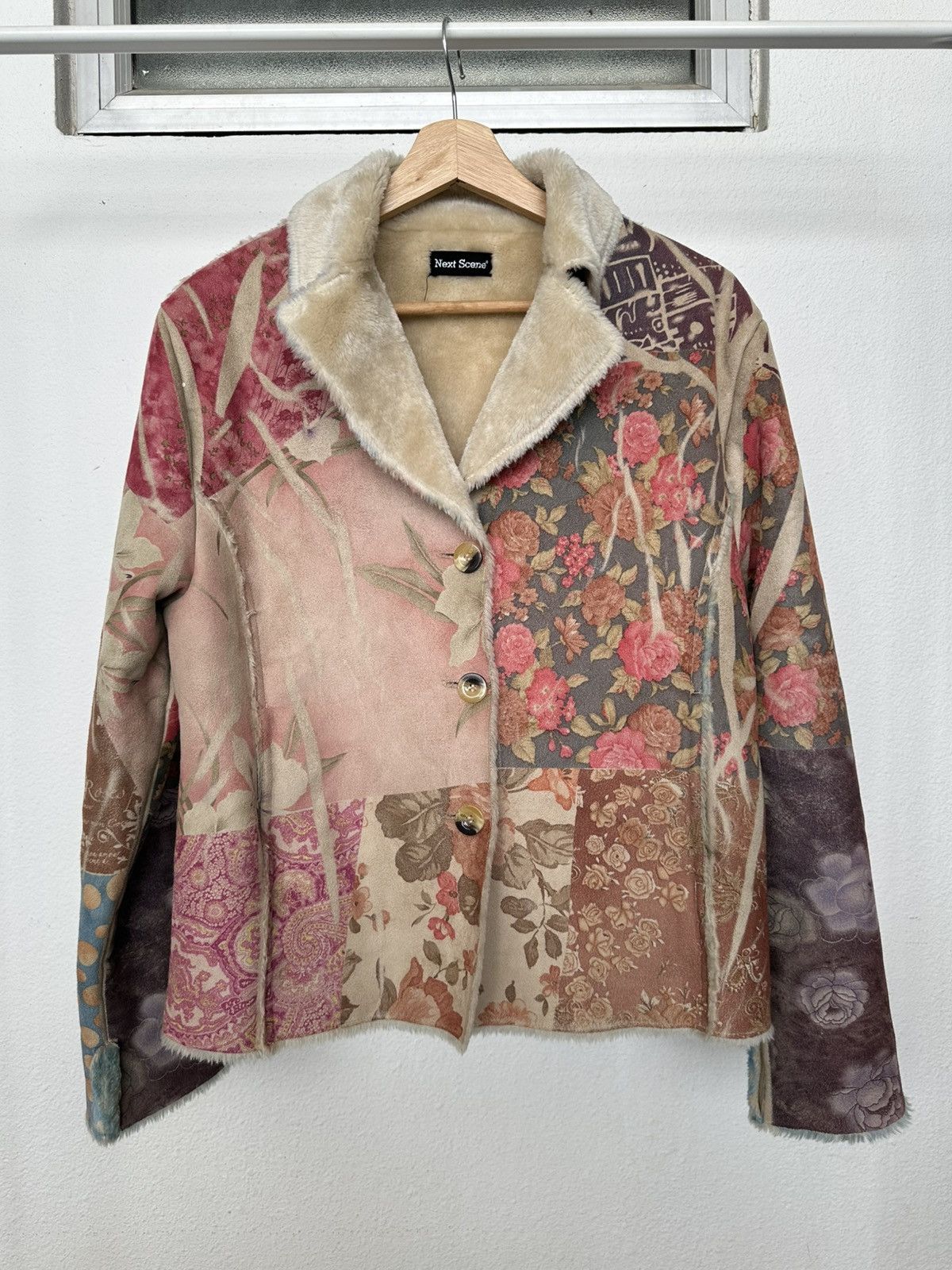 Japanese Brand 00's Artisanal Next Scene Trompe L’oeil Shearling jacket Size US M / EU 48-50 / 2 - 8 Thumbnail