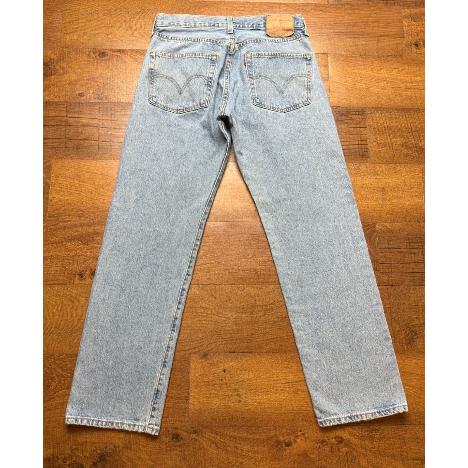 Levi's VINTAGE Levi's 501XX Jeans Mens Regular 32x31 Blue Distressed 5-Pocket Denim Button Fly 90s Y2K USA Cowboy Model Levi's 500 Series Size US 32 / EU 48 - 3 Thumbnail