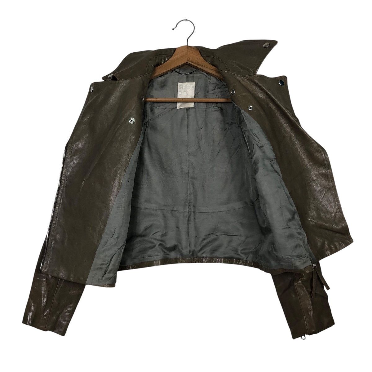 Japanese Brand Leather Jacket Double Collar Support Surface 14th Addiction Size M / US 6-8 / IT 42-44 - 14 Thumbnail
