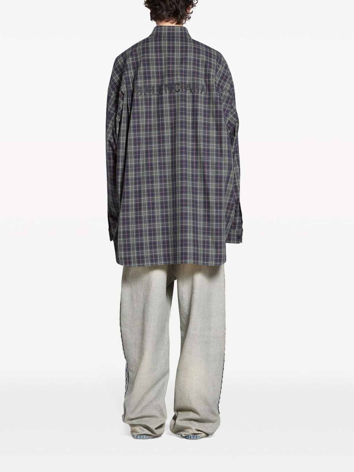 Balenciaga o1bcso1str0325 Shirt Oversized in Multicolor Size US L / EU 52-54 / 3 - 3 Thumbnail