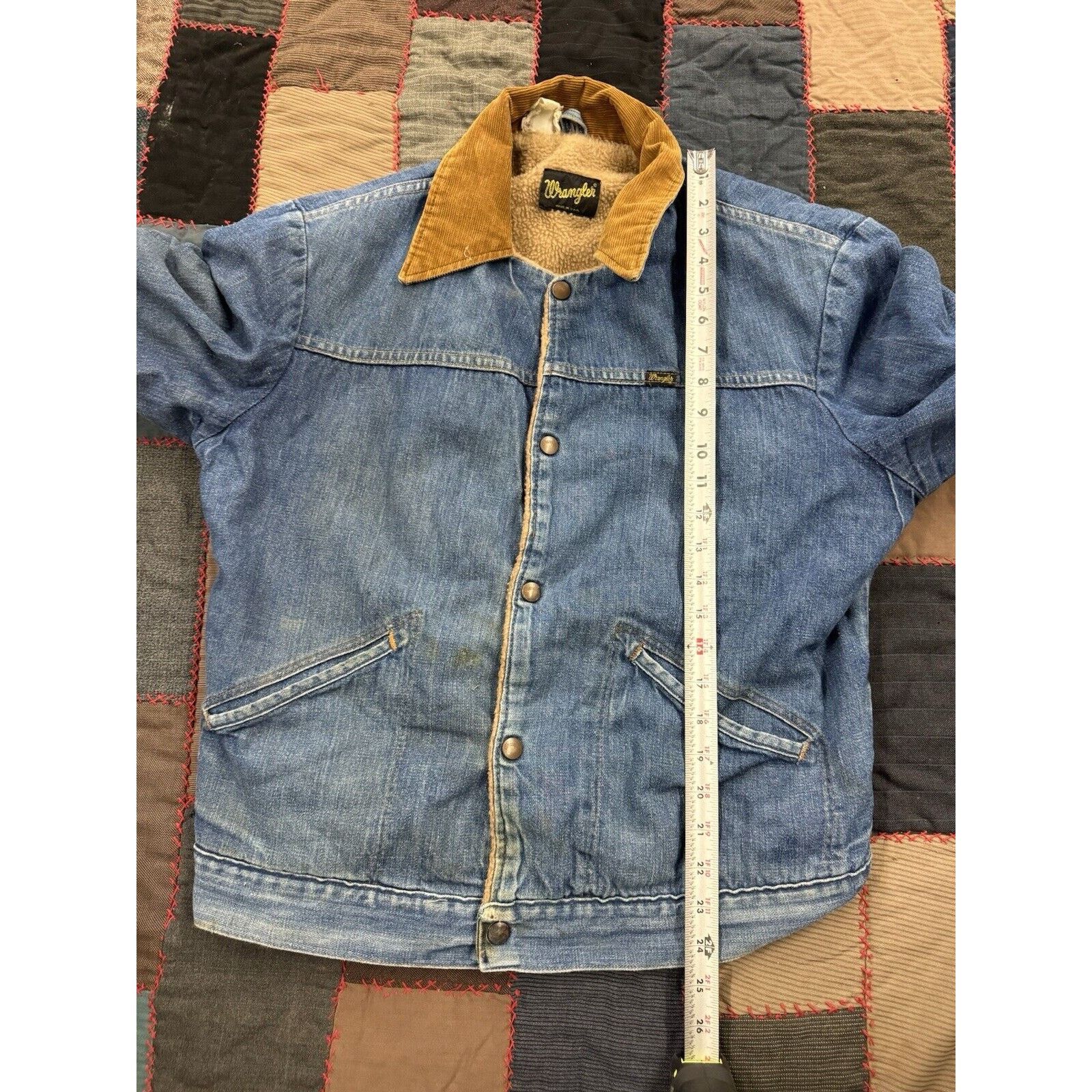 Wrangler True Vintage Faded 70s Wrangler Trucker USA Sherpa Lined Size US L / EU 52-54 / 3 - 7 Thumbnail