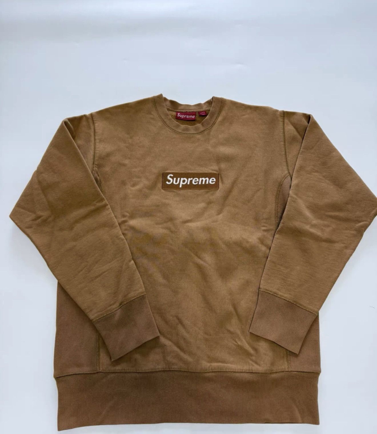 Supreme Supreme khaki box logo crewneck sweatshirt Size US M / EU 48-50 / 2 - 1 Thumbnail