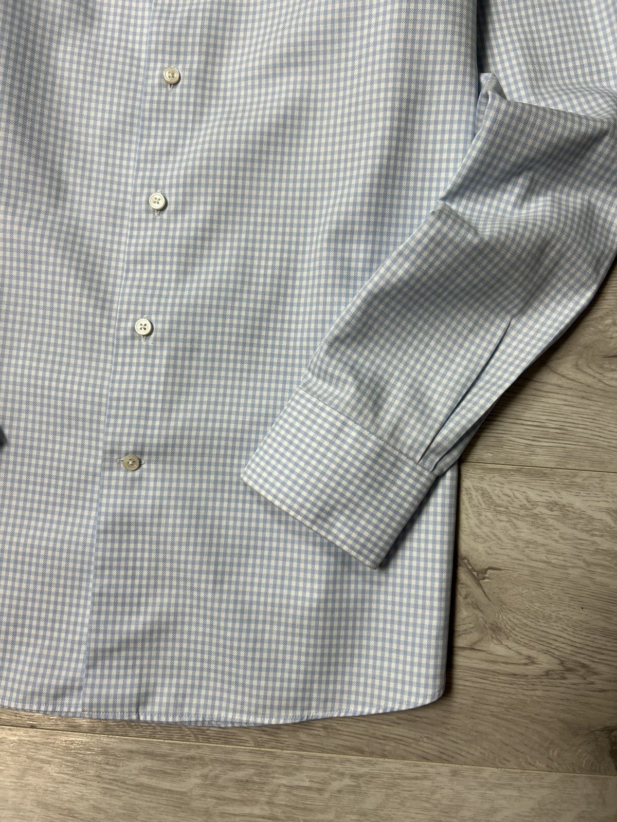 Suitsupply Suitsupply Traveller Checkered Button Up Long Sleeve Shirt Size US L / EU 52-54 / 3 - 8 Thumbnail