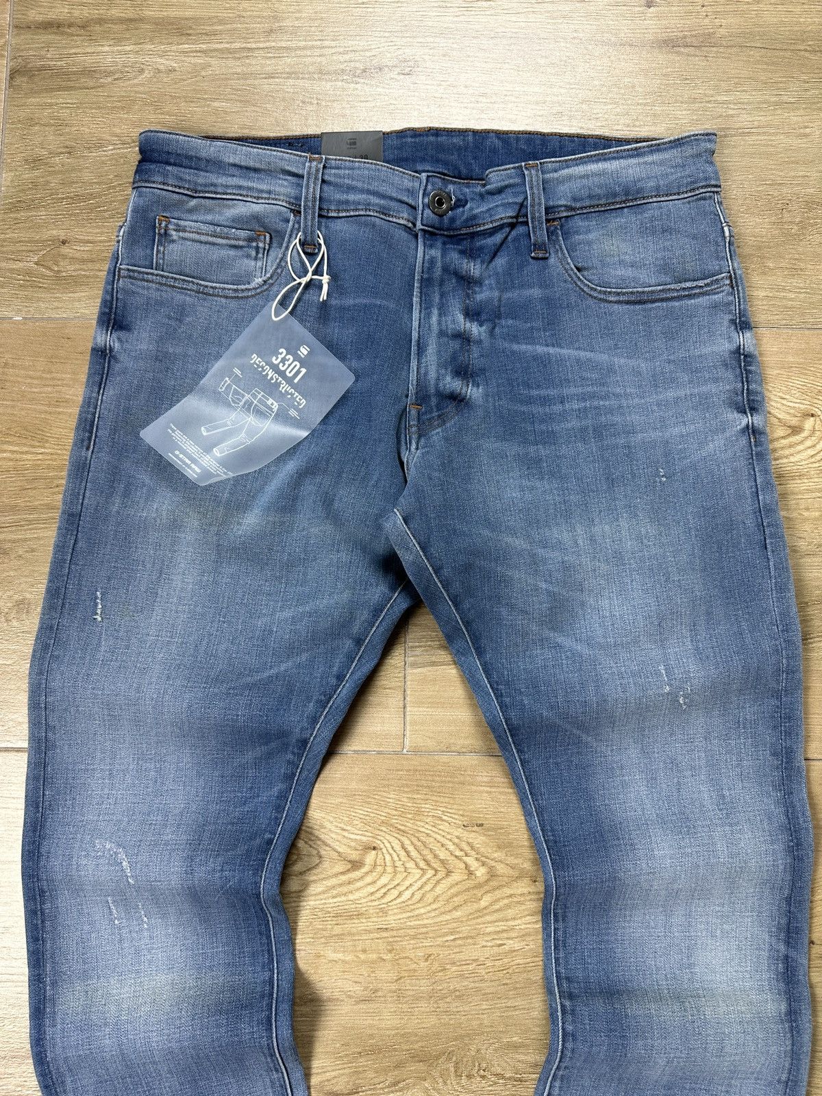 G-Star NEW🏷️ G-Star Raw 3301 Deconstructed Skinny Denim Jeans Size US 33 - 2 Thumbnail