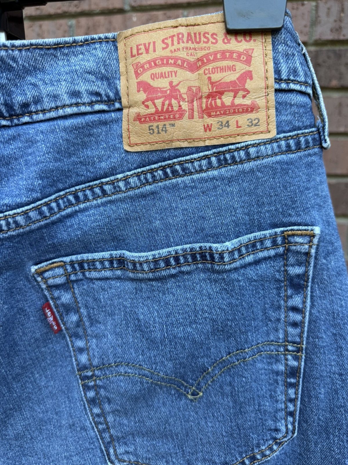 Levi's Levi Strauss 514 Levi's Denim Blue Jeans Straight Fit Size US 34 / EU 50 - 3 Thumbnail