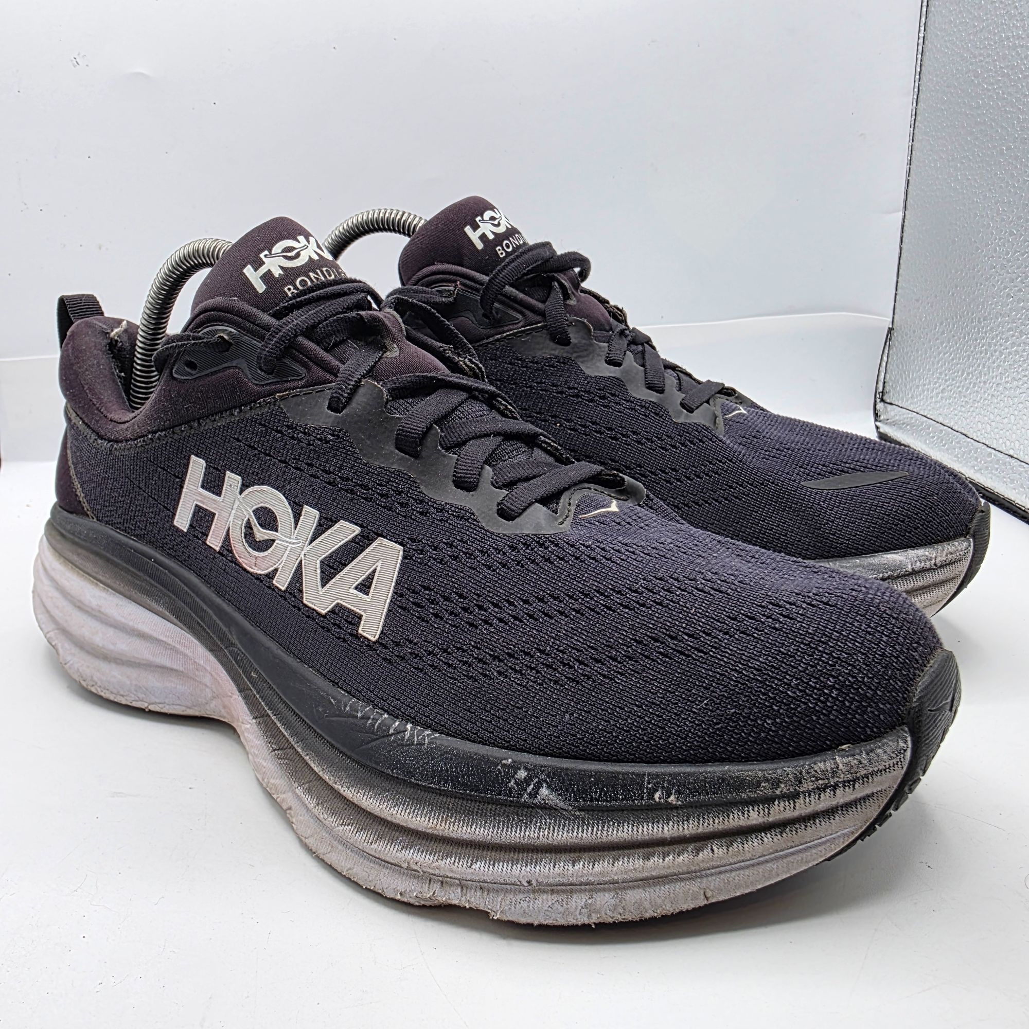 Hoka Hoka One One Bondi 8 Mens Wide Size 9 Black Running Shoes At Size US 9 / EU 42 - 1 Thumbnail