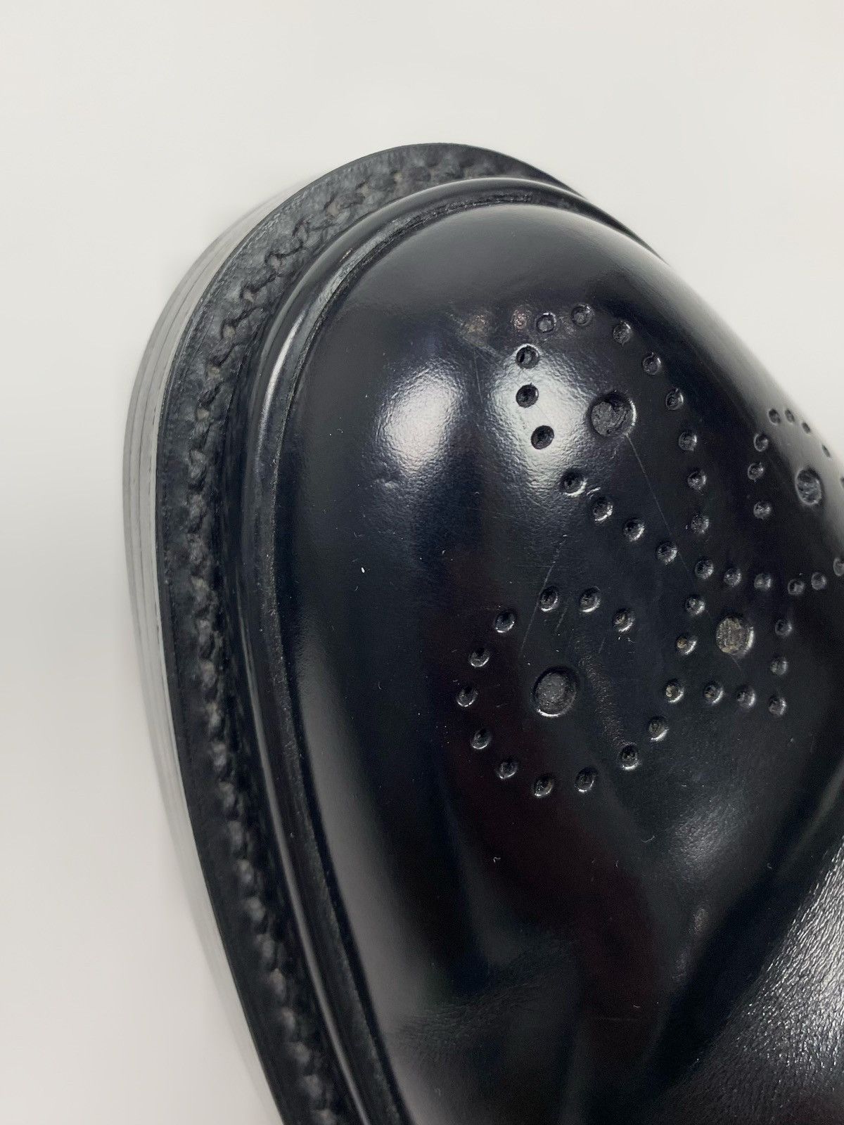 Prada Prada Black Brushed Leather Oxford Shoes Size US 7 / EU 40 - 13 Thumbnail
