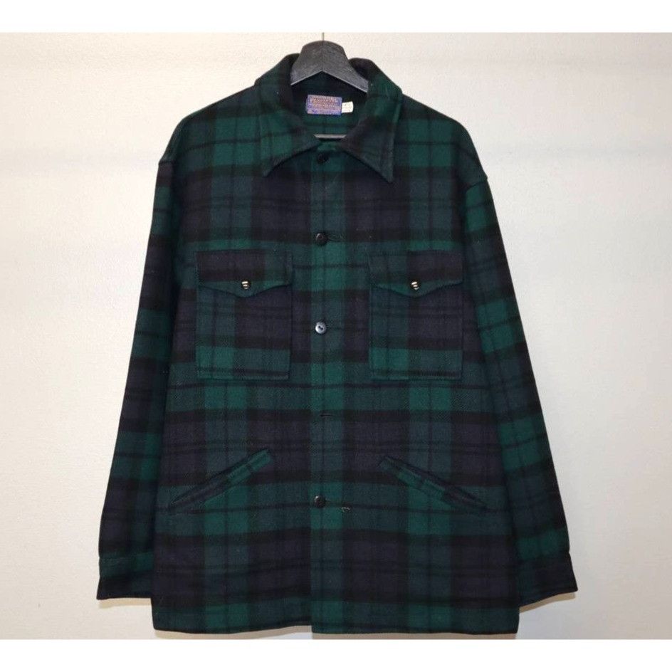 Pendleton Vintage 1970s Pendleton Wool Board Shirt Men’s M Blue Green Size US M / EU 48-50 / 2 - 1 Thumbnail