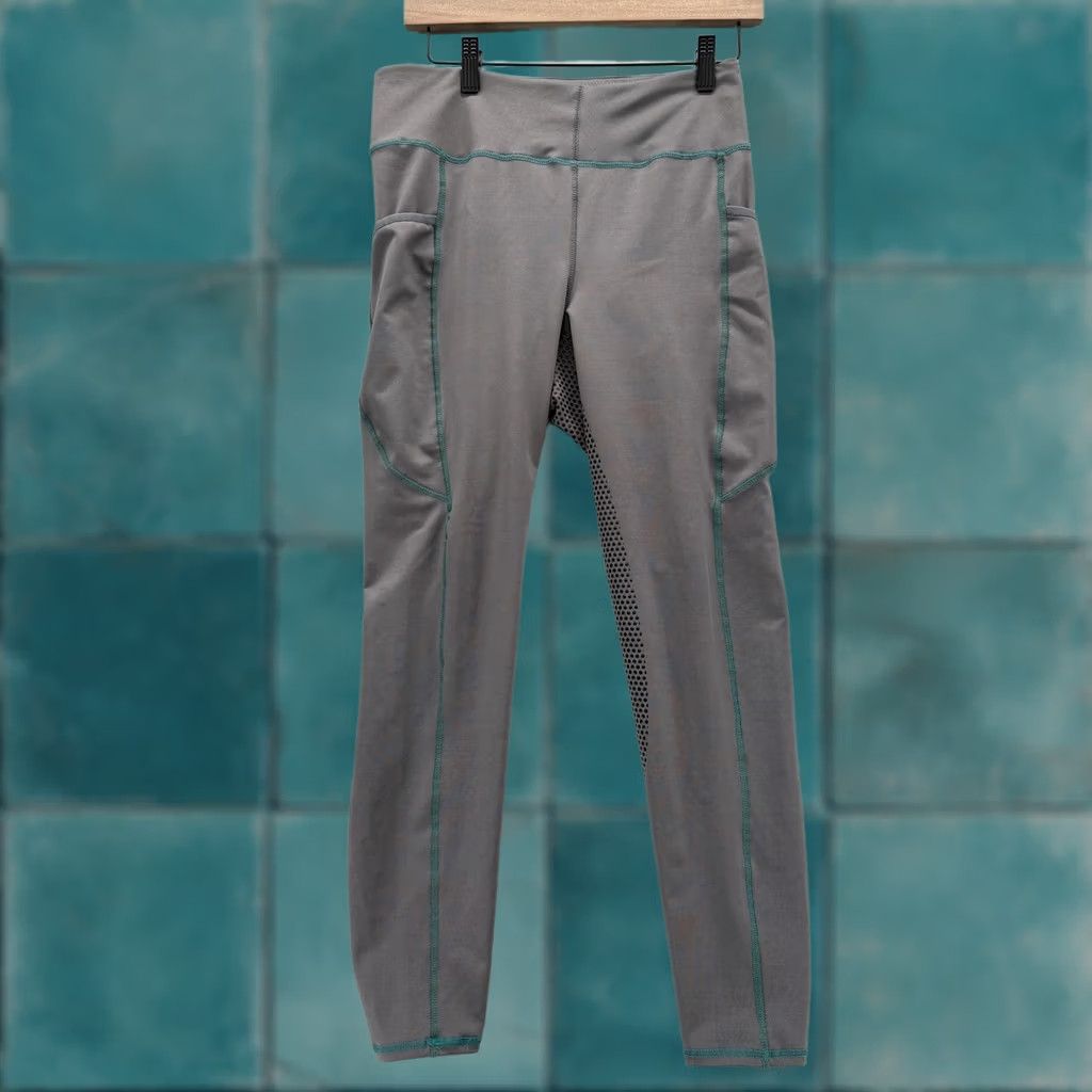 Vintage Riding Sport Leggings Womens L Gray Full Seat Riding Equestrian Pants Size 36" / US 14 / IT 50 - 1 Thumbnail