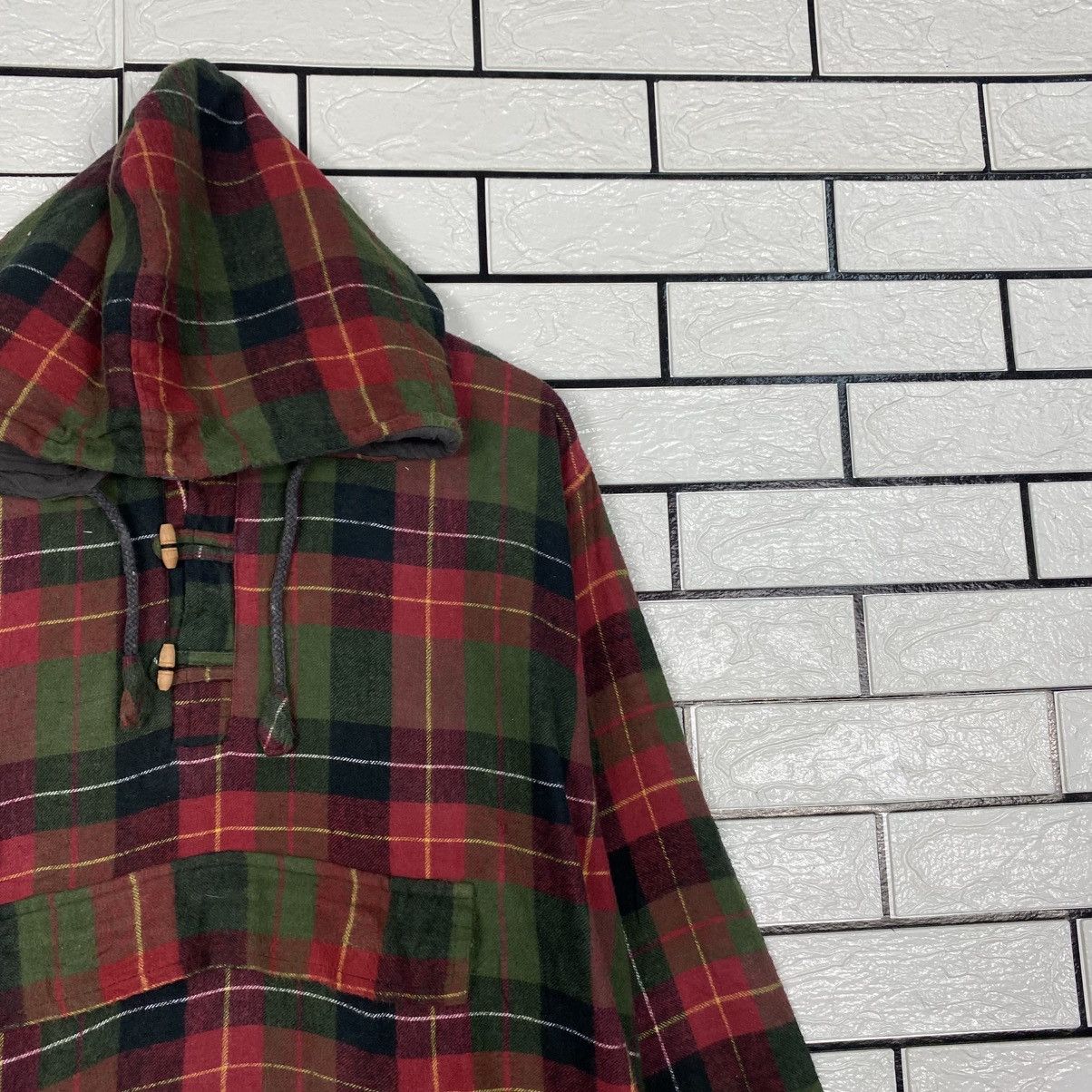 Hysteric Glamour 📌Vintage Half Button Baja Jacket Hoodie Tartan Design Size US M / EU 48-50 / 2 - 7 Thumbnail