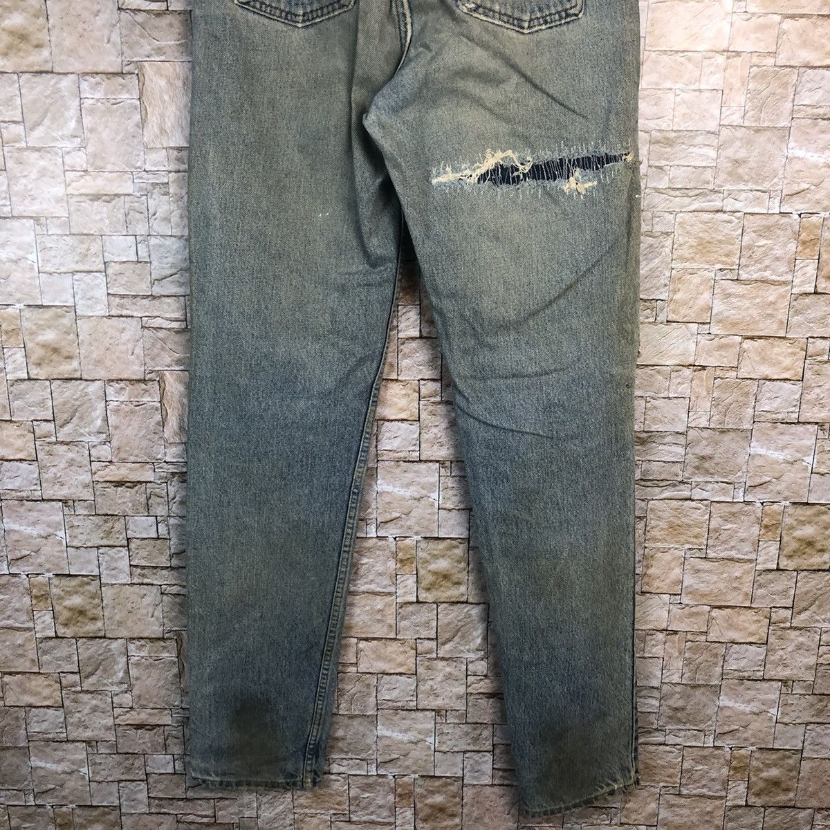 Levi's 512 Levis faded Blue ripped Distressed Denim Pants #A71 Size US 31 - 18 Thumbnail