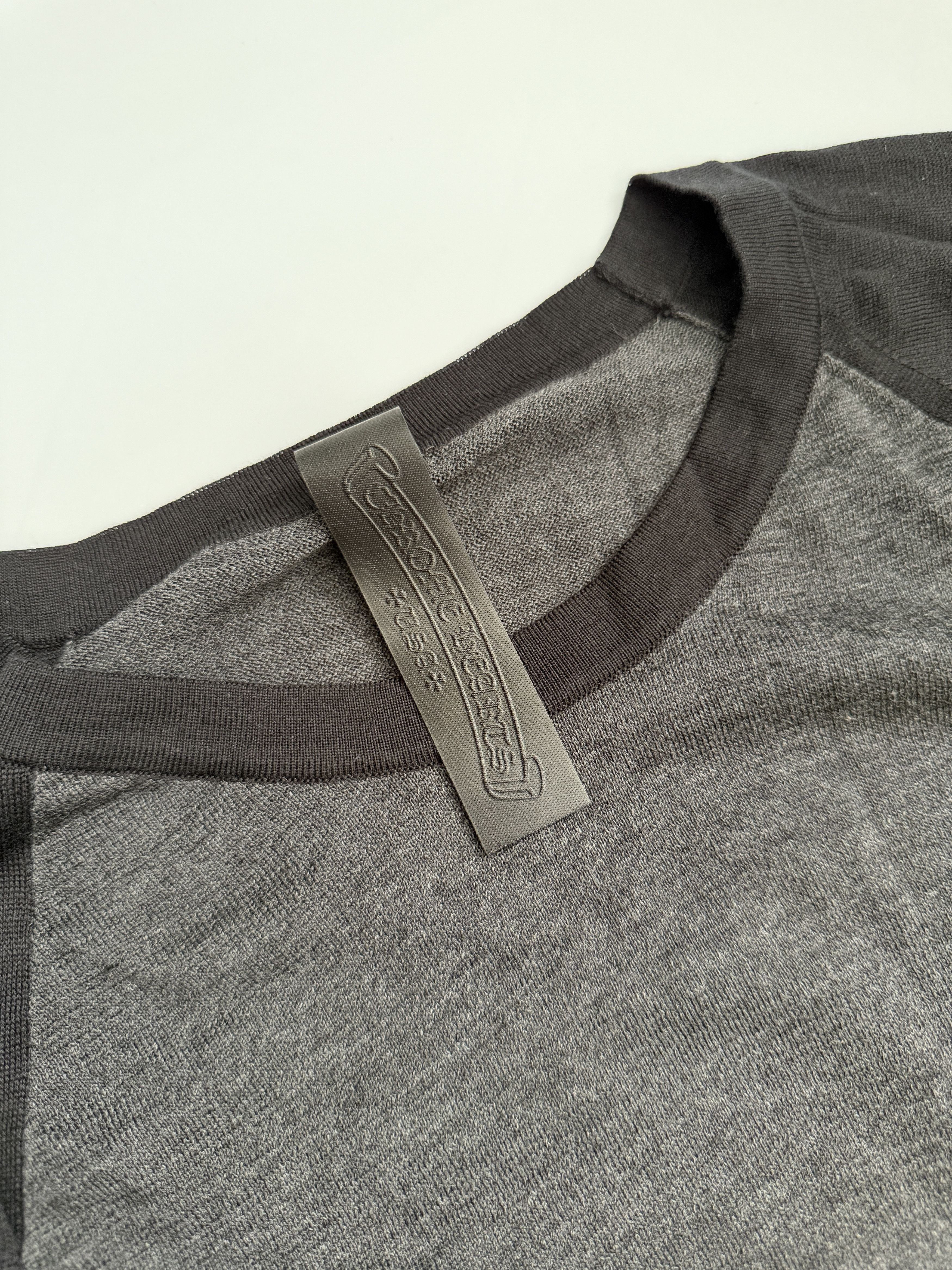 Chrome Hearts Silk Blend Cross Patch Long Sleeve Raglan T-Shirt Size US L / EU 52-54 / 3 - 4 Thumbnail