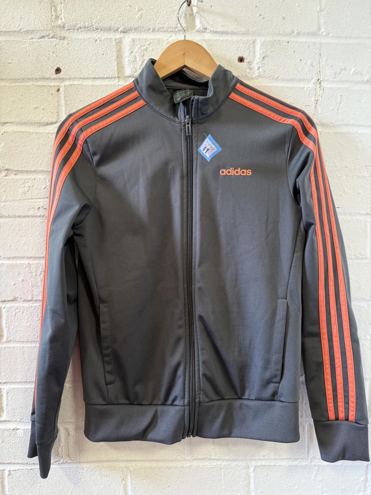 Adidas Adidas Women's Activewear Jacket with Orange Stripes Size S / US 4 / IT 40 - 1 Thumbnail