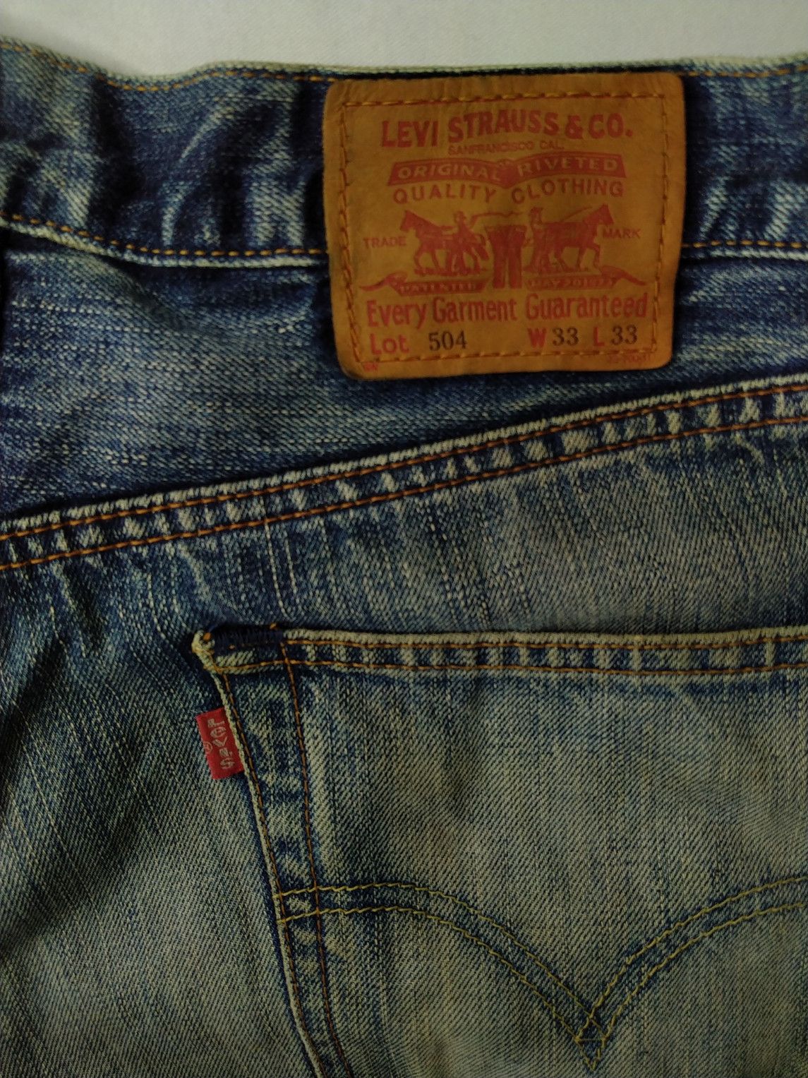 Levi's Faded Blue Vintage Levi's 504 Jeans 33x30.5 Denim -JN862 Size US 33 - 9 Thumbnail