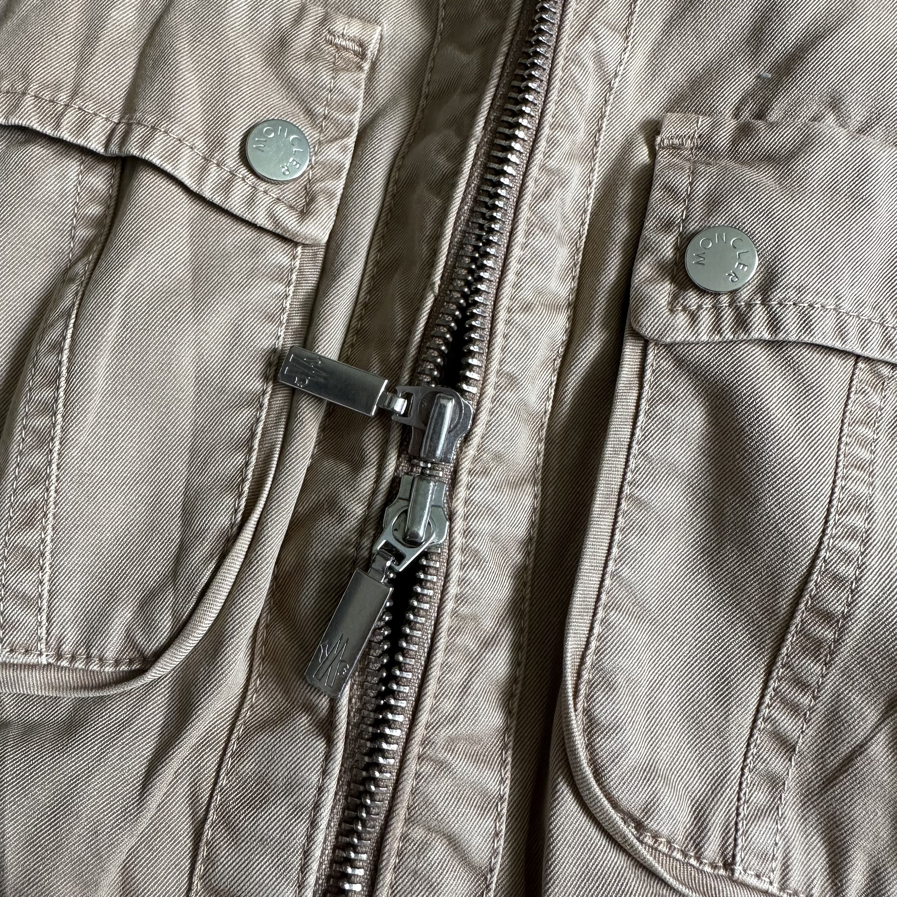 Moncler Moncler Avant Garde Denim Vintage y2k Beige Cargo Jacket Size M / US 6-8 / IT 42-44 - 4 Thumbnail