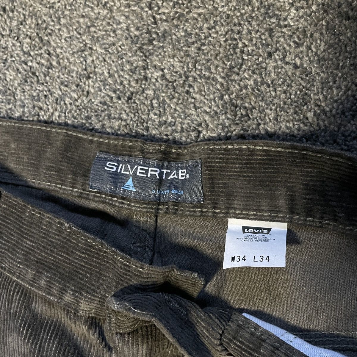 Levi's 1999 DEADSTOCK Levi’s Silvertab Corduroy Carpenter Pants Size US 34 / EU 50 - 6 Thumbnail