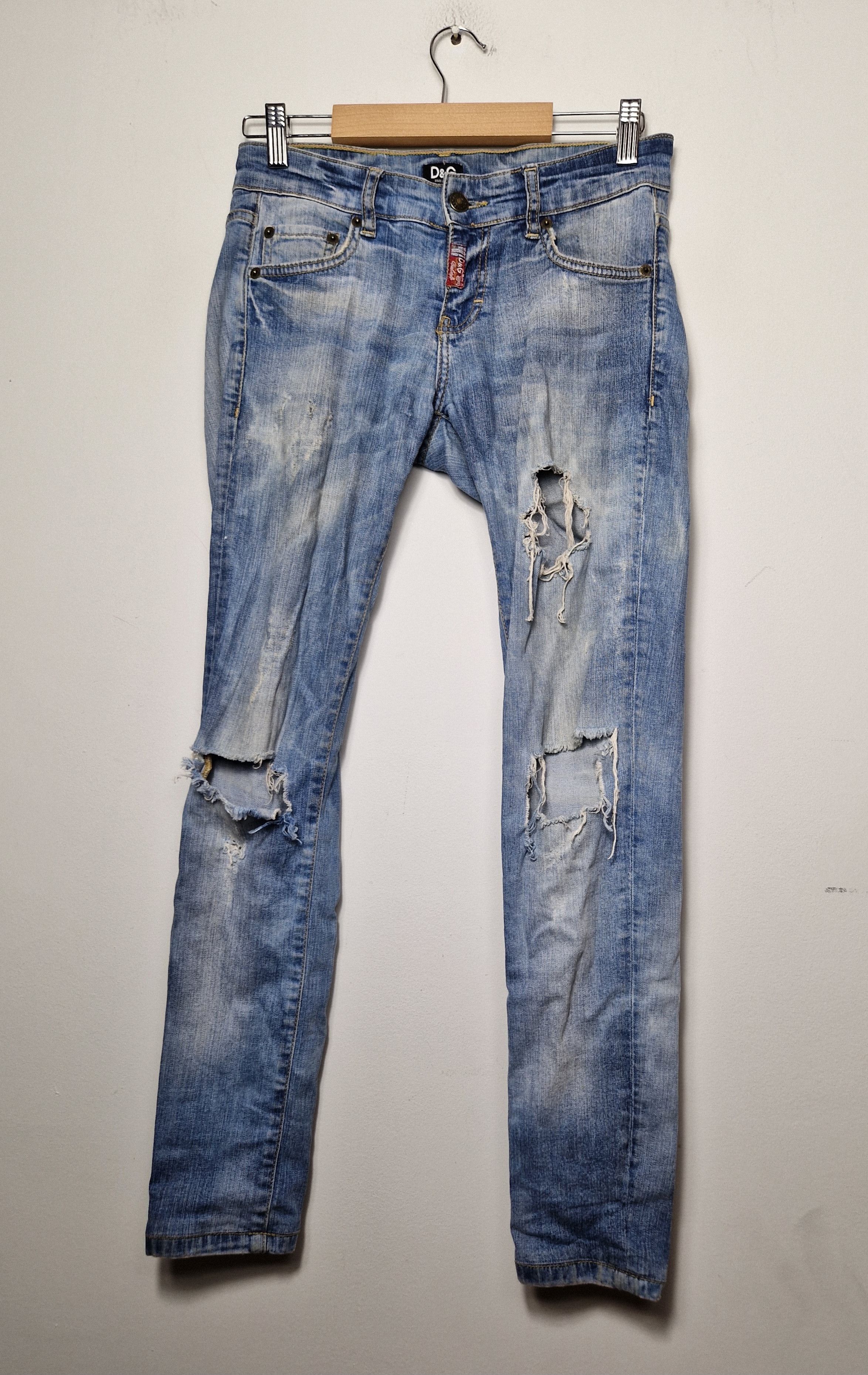 Dolce & Gabbana Dolce & Gabbana vintage denim distressed pants Size 25" / US 0 / IT 36 - 1 Thumbnail
