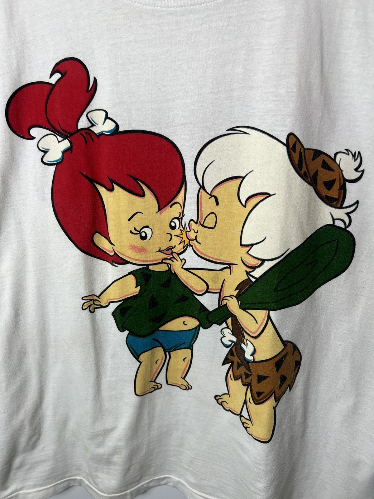 Cartoon Network Vintage rare 90s Flintstones Pebbles and Bam Bam Graphic Tee Size US XL / EU 56 / 4 - 2 Thumbnail