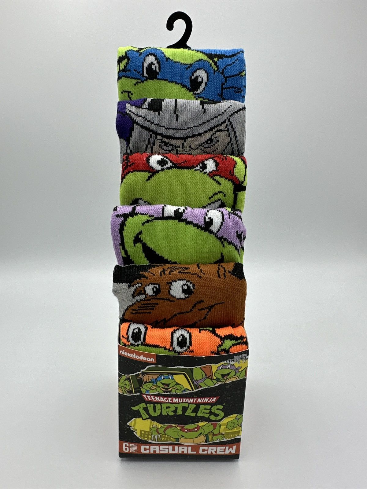 Nickelodeon × Vintage Teenage Mutant Ninja Turtles 6 pair crew socks 8-12 Size ONE SIZE - 1 Thumbnail