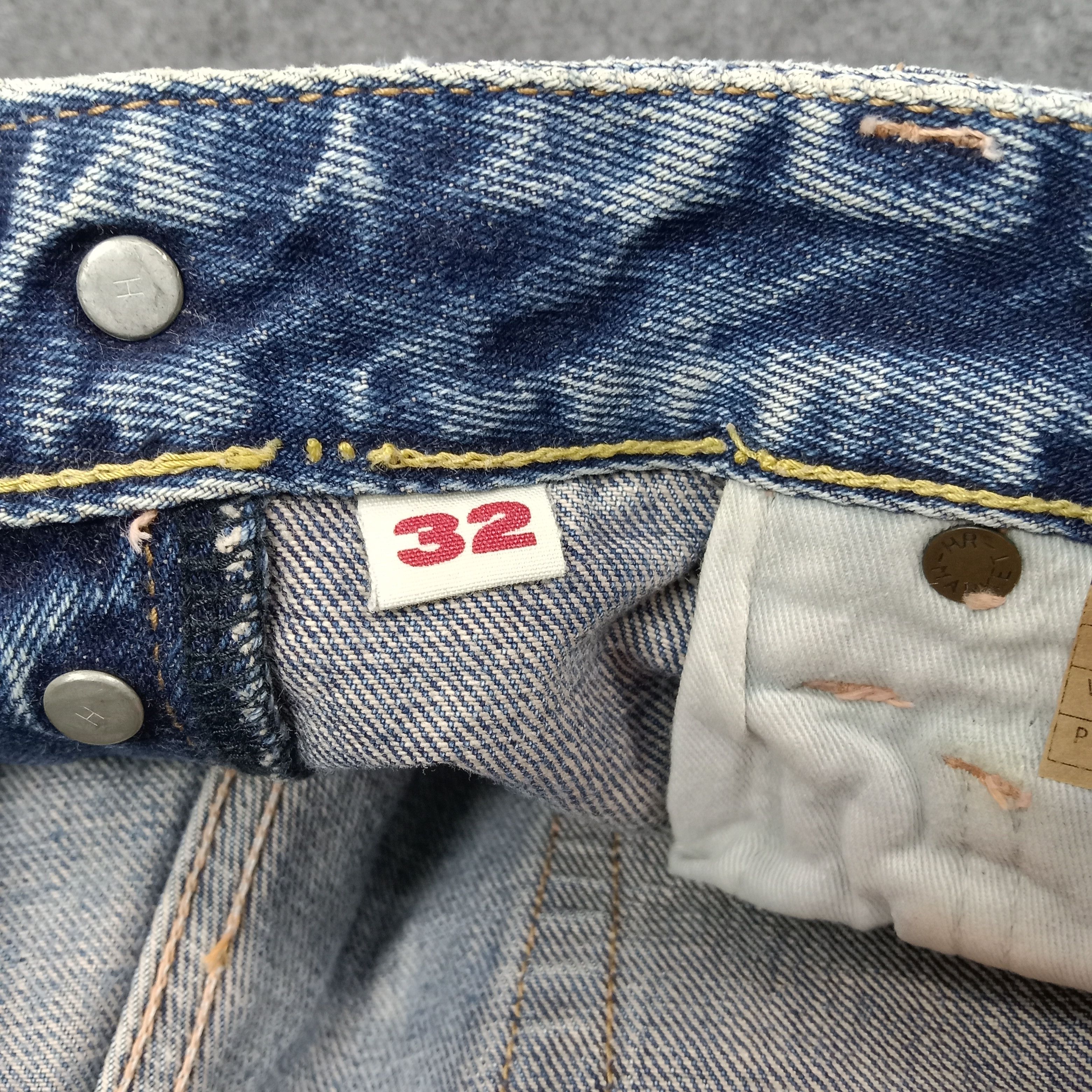 HOLLYWOOD RANCH MARKET H.Ranch.M Distressed Style Selvedge Denim Jeans C244N29 Size US 32 / EU 48 - 14 Thumbnail